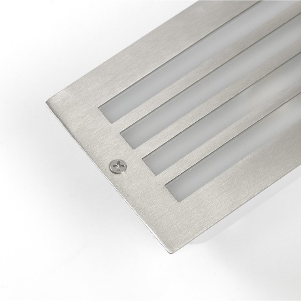 Qazqa LED Einbaustrahler 93931, ohne Leuchtmittel, Kaltweiß, QAZQA Außen Einbau­leuchte, e27, Grau, Edelstahl, Modern