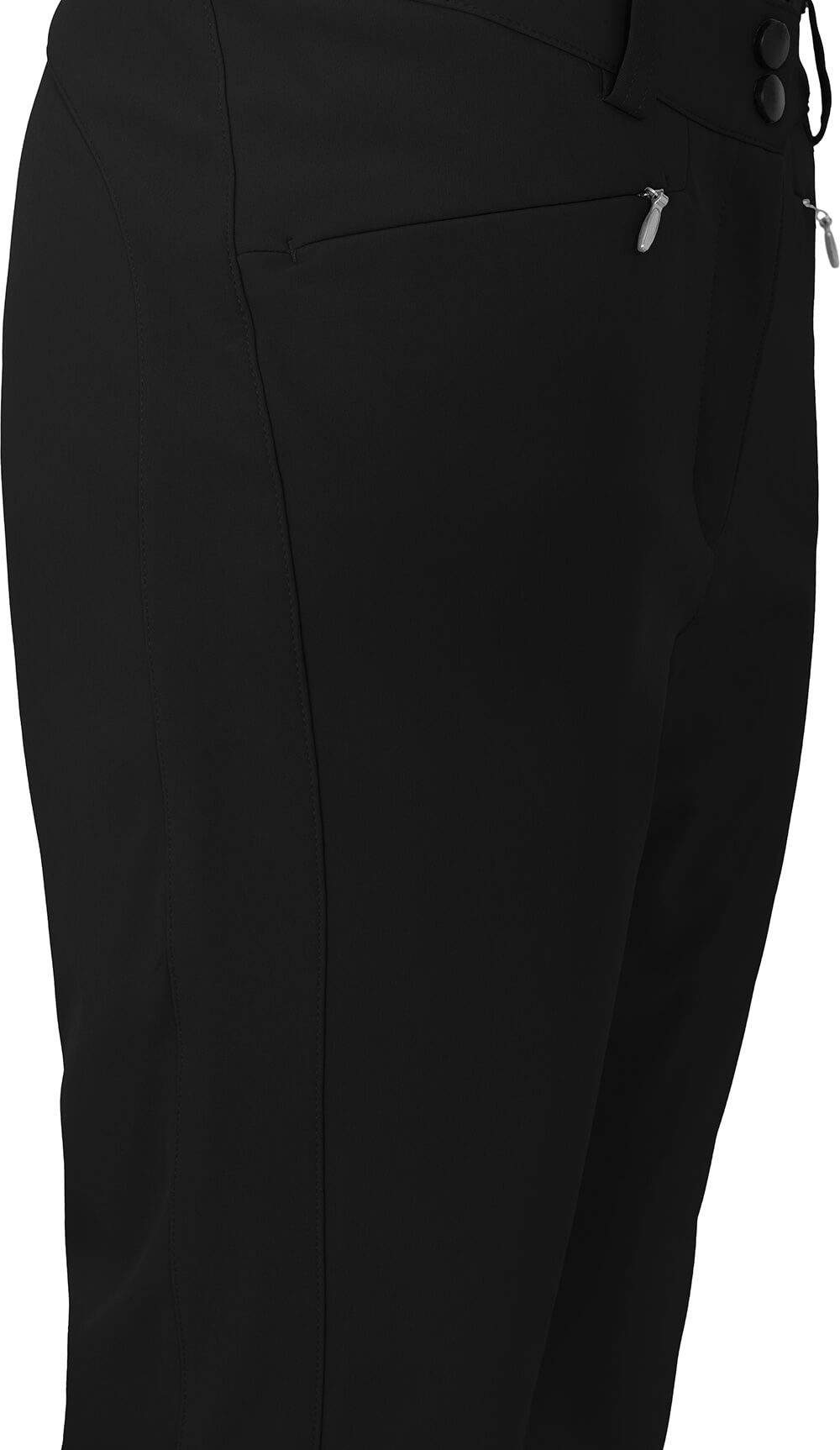 Bergson Skihose SAIMAA Damen Softshell Skihose, winddicht, elastisch, Normalgrößen, schwarz