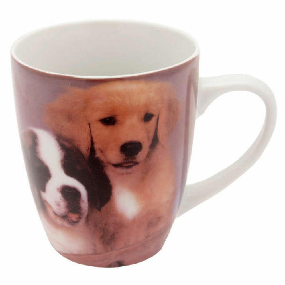 Becher Hundewelpen-Duo, Porzellan