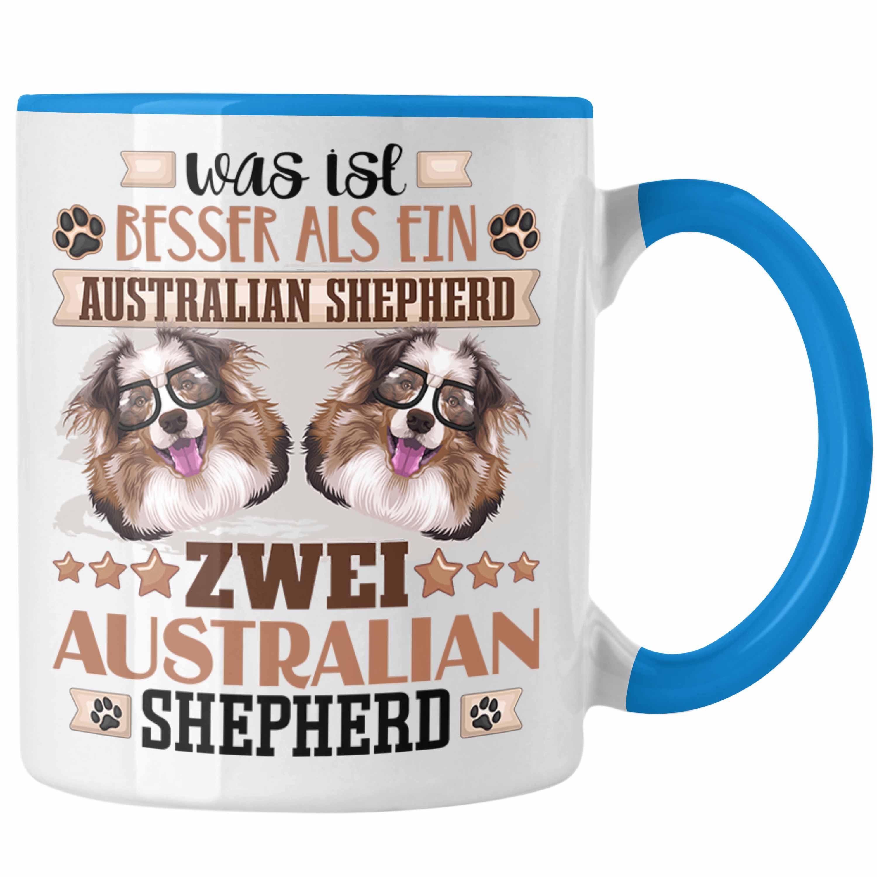 Australian Besitzer Lustiger Geschenk Geschenkid Spruch Tasse Blau Trendation Shepherd Tasse
