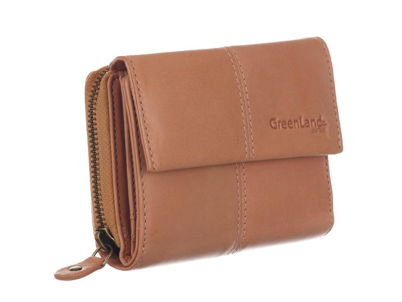 GreenLand Nature Geldbörse, Reißverschlussbörse, Damenbörse, Portemonnaie