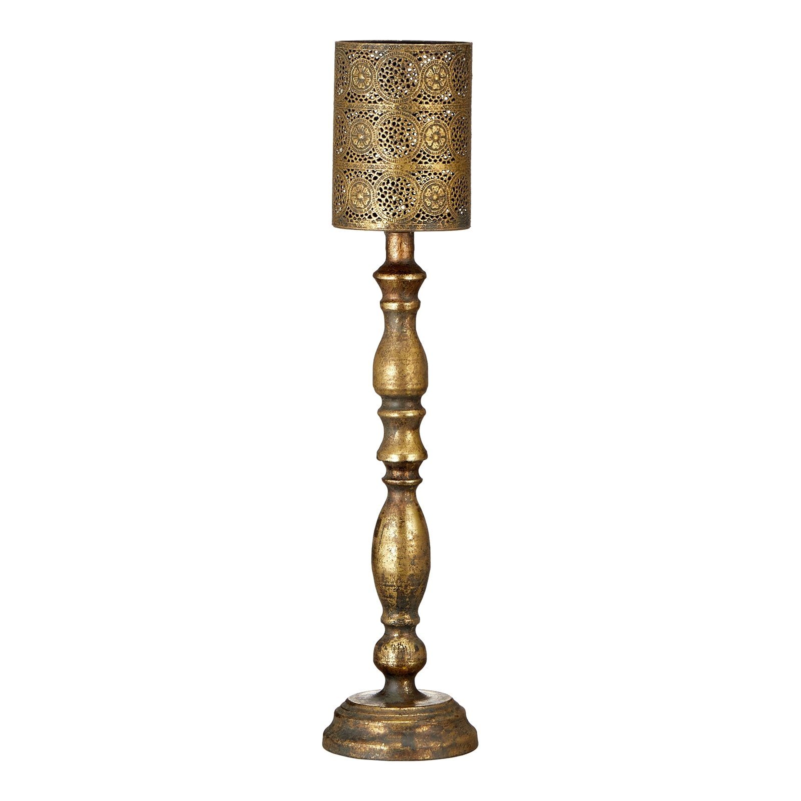 1 Kerzenständer (Stück, auf Fuß Windlicht Windlicht orientalisch Kerzenhalter St), Ornament HTI-Living