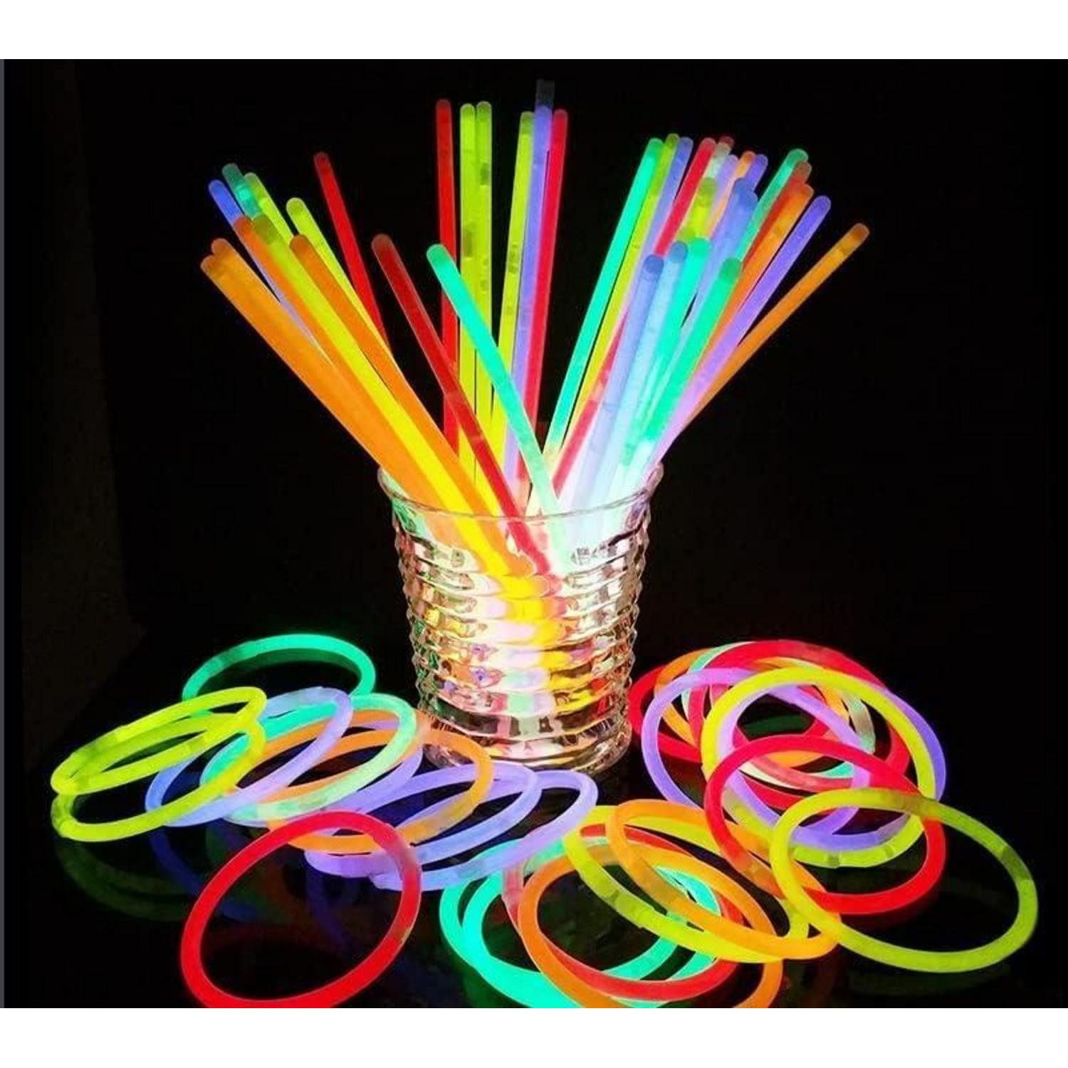 LuxusKollektion Knicklicht Knicklichter Leuchtstäbe Verbinder Party Set 100 Stück