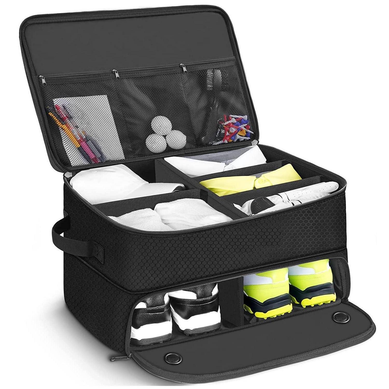 LuxusKollektion Golfreisetasche Golf Kofferraum Organizer mit Schuhfach