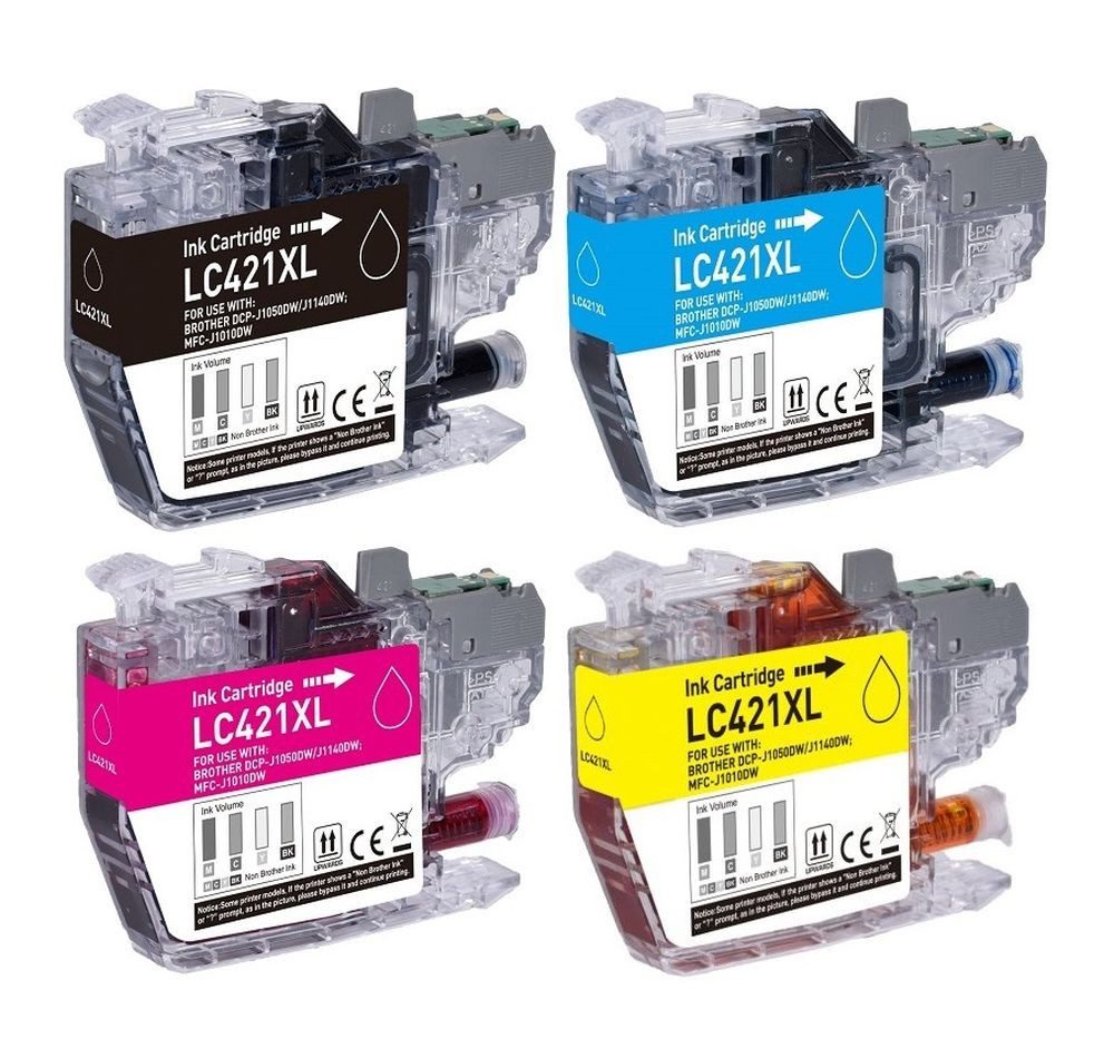 Druckerpatronen-Set LC-421 XL kompatibel mit Brother LC421XL Tintenpatrone
