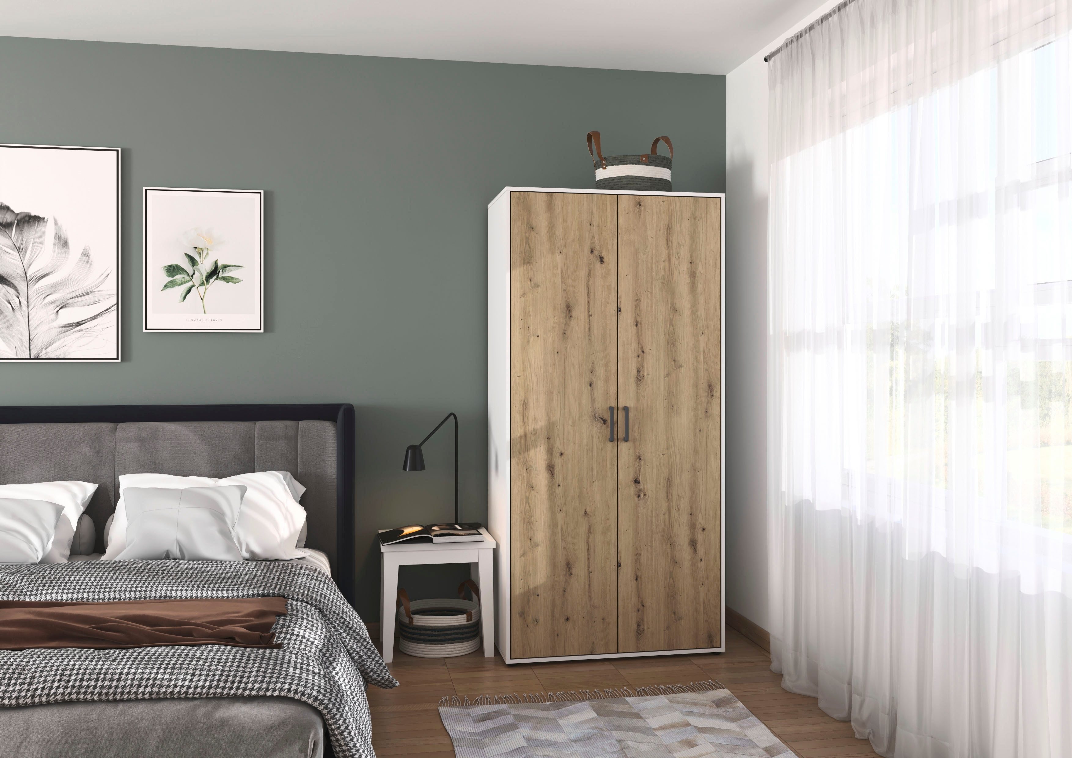 rauch Kleiderschrank VOYAGER Garderobe Wäscheschrank Schlafzimmer (in 3 verschiedenen Ausstattungen BASIC/CLASSIC/PREMIUM) mit 2 modernen Griffvarianten, viel Stauraum MADE IN GERMANY
