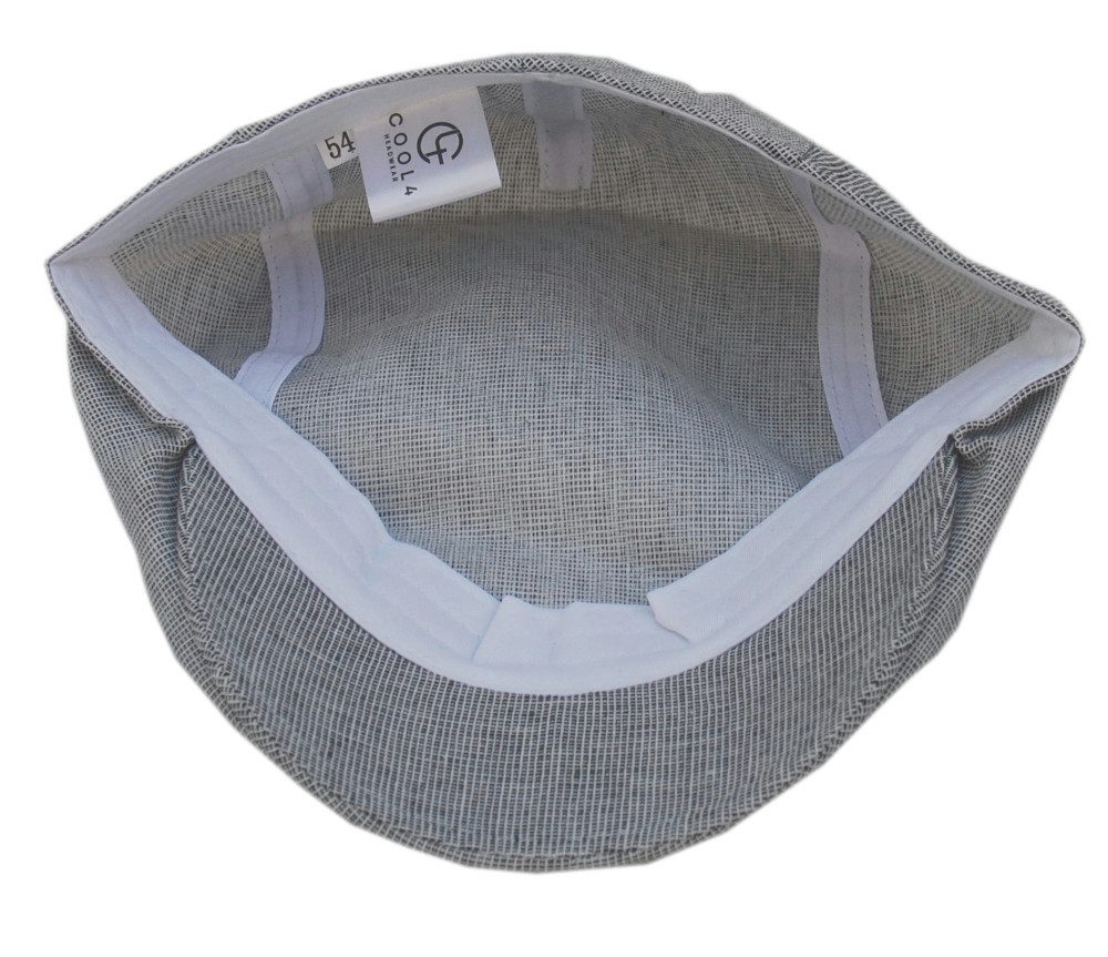 Cool4 Schiebermütze Flatcap Herren Gatsby Cap MiniX Muster Leinen