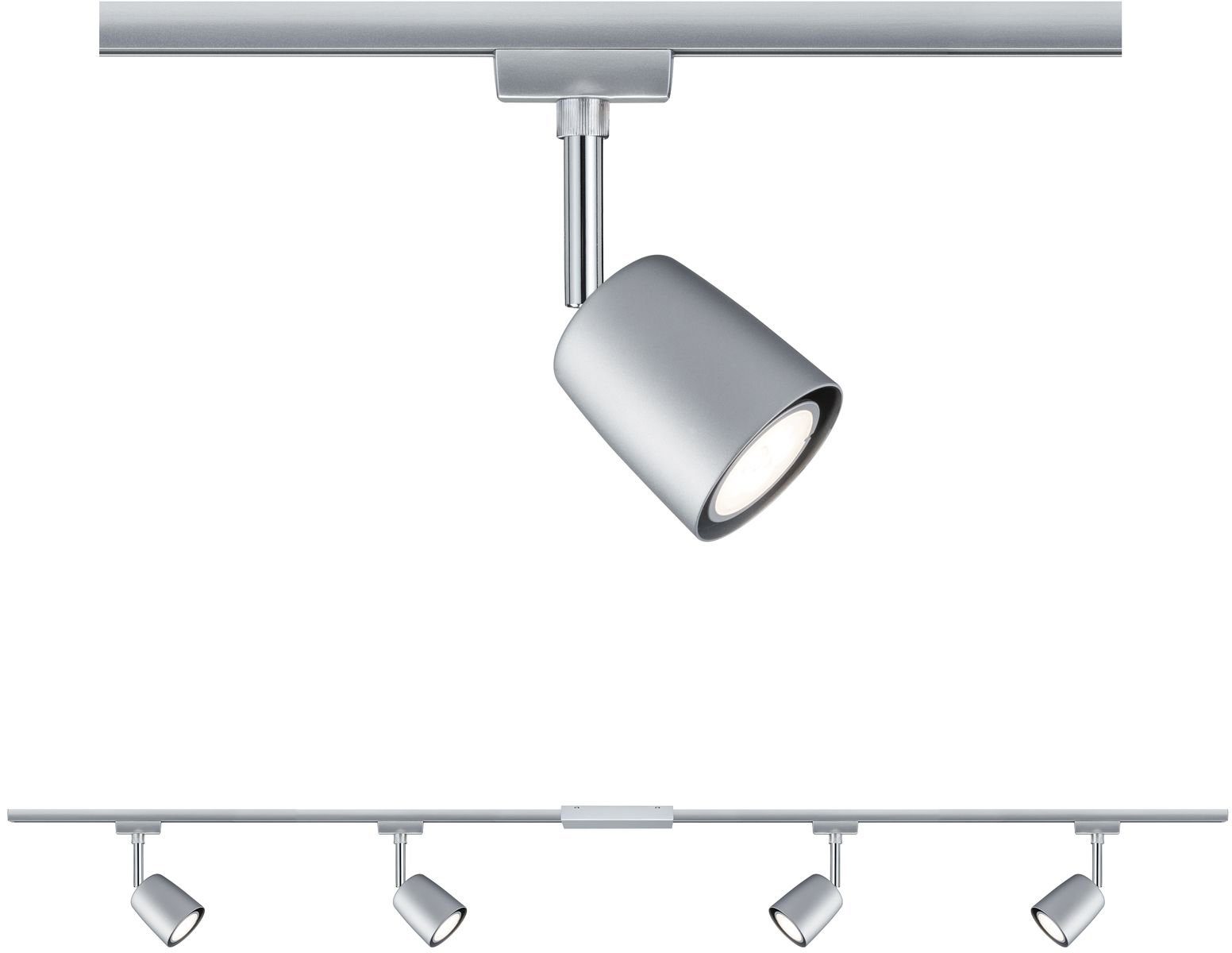 Schienensystem-Leuchten URail Set Cover Chrom matt GU11 max. 4x10W