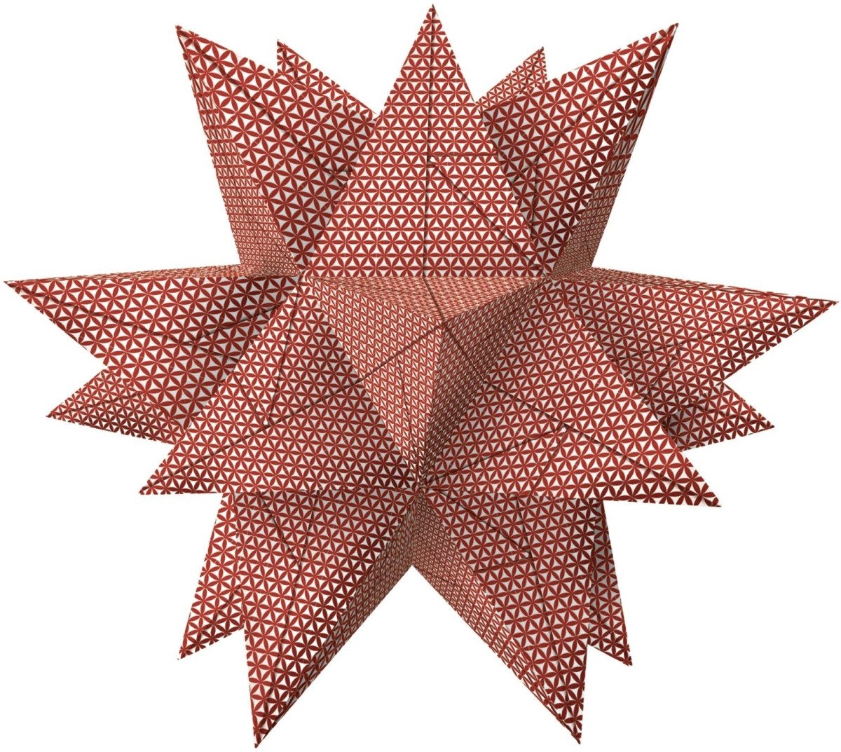 Ursus - Ludwig Bähr Bastelfilz Faltblätter Aurelio Stern Delta weiß/rot 15x15cm