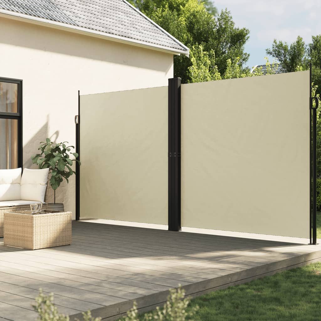 Thumbnail - vidaXL Seitenmarkise Sichtschutz Windschutz Ausziehbar Creme 220x600 cm