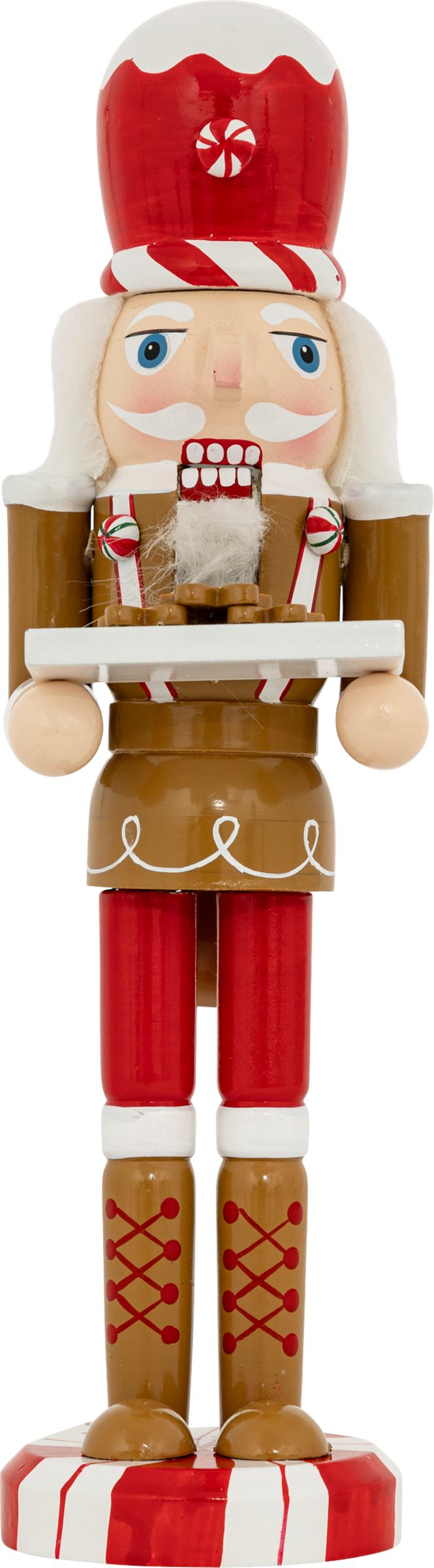 Atmosphera Créateur d'intérieur Weihnachtsfigur Dekofigur Nussknacker aus Lebkuchen, 25 cm (Deko-Objekt, Deko-Objekt)