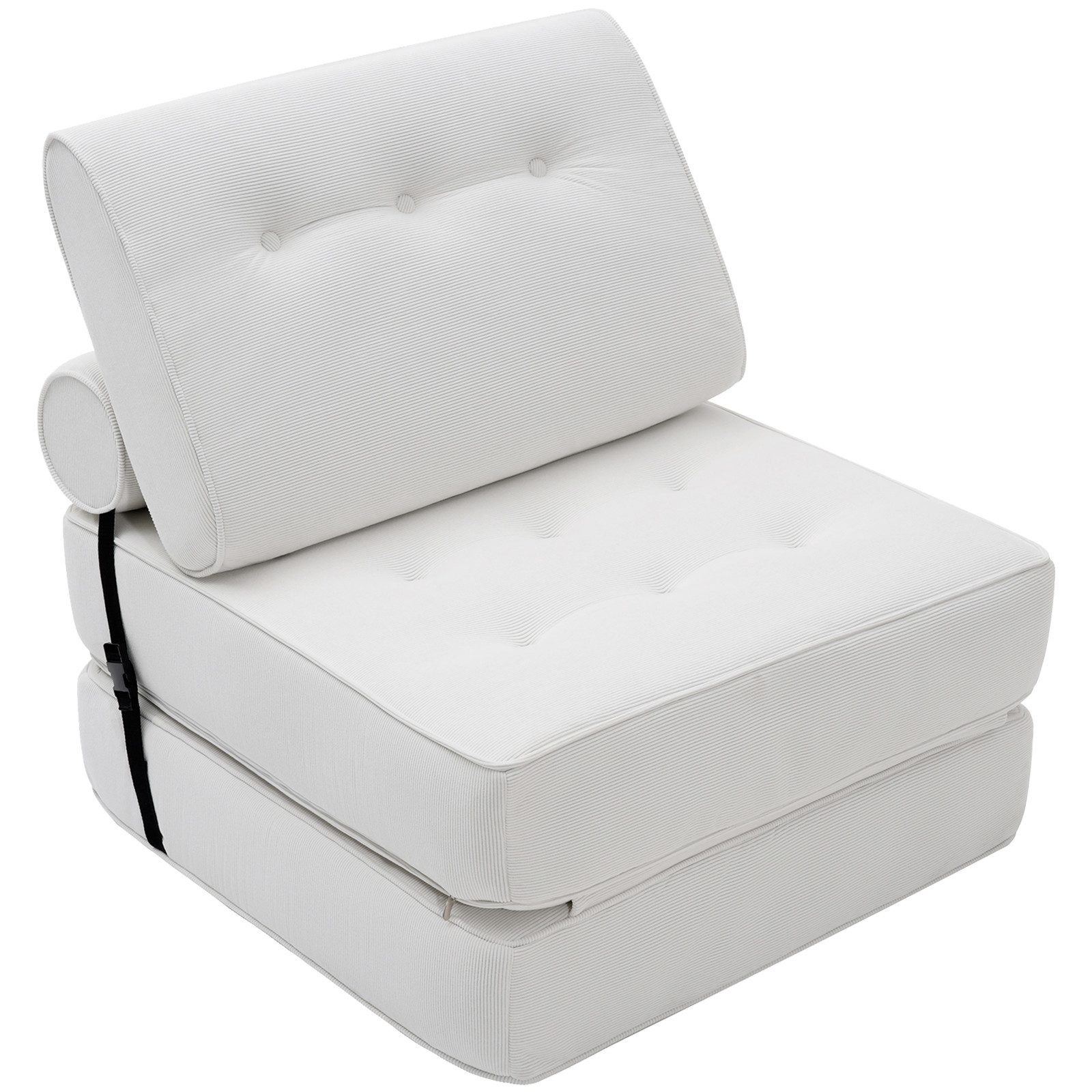MECO Schlafsofa, Klappsofa mit Kissen, Cordstoff Schlafsessel 3-in-1, Gästebett mit Vollschaum-Polsterung