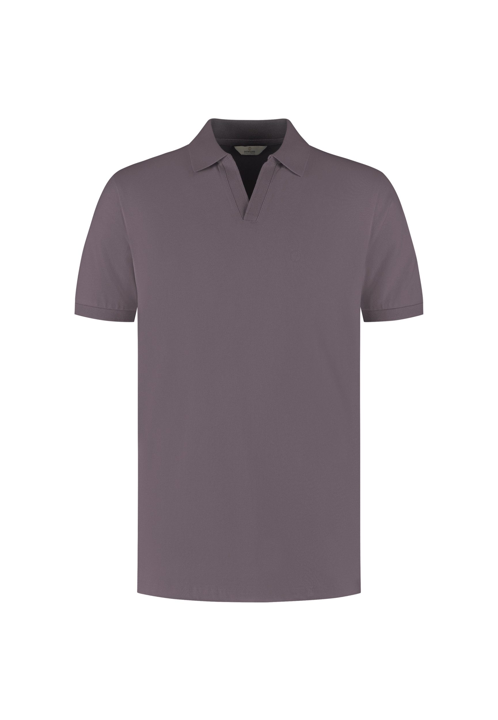 Dstrezzed T-Shirt Bowie V-Neck Polo Purple Grey