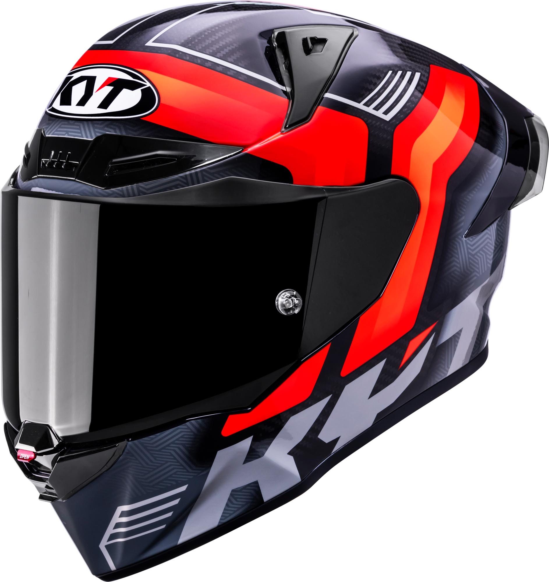KYT Motorradhelm R1R Carbon Accelerator Helm, Antifog Beschichtet,vorbereitet Für Kommunikationssystem,geeignet