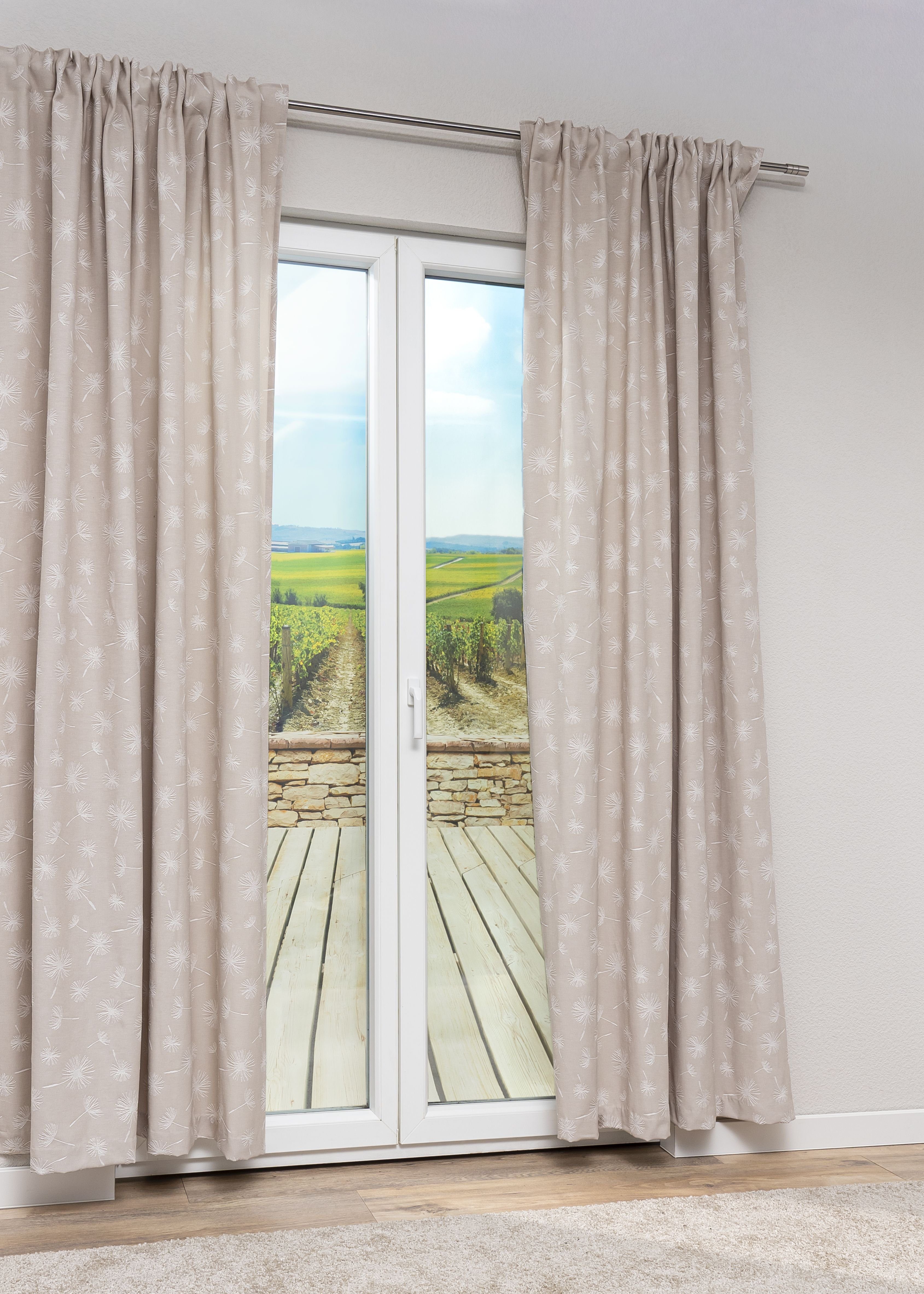 LYSEL® Vorhang Zugbandschal Parima (1 St), blickdicht, HxB 245x142cm