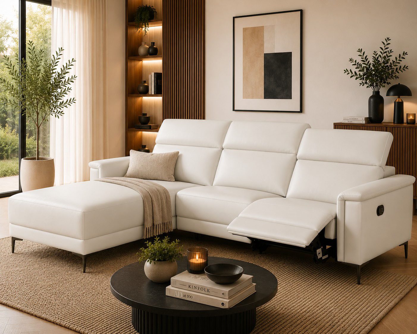 OTTO home Ecksofa LUND, L-Form, 261cm, man. o. elektr. Relaxfunktion (mit USB-A), und Kopfteilverstellung