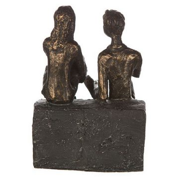 Dekofigur, Tolle repräsentative Motto Figur Discussion, Skulptur und Kunstobjekt, Modell „ ZEIT IST KOSTBAR...„ bronzefarbenes finish, Maße 17 x 13 x 12 cm, Dekoobjekt und Geschenkartikel