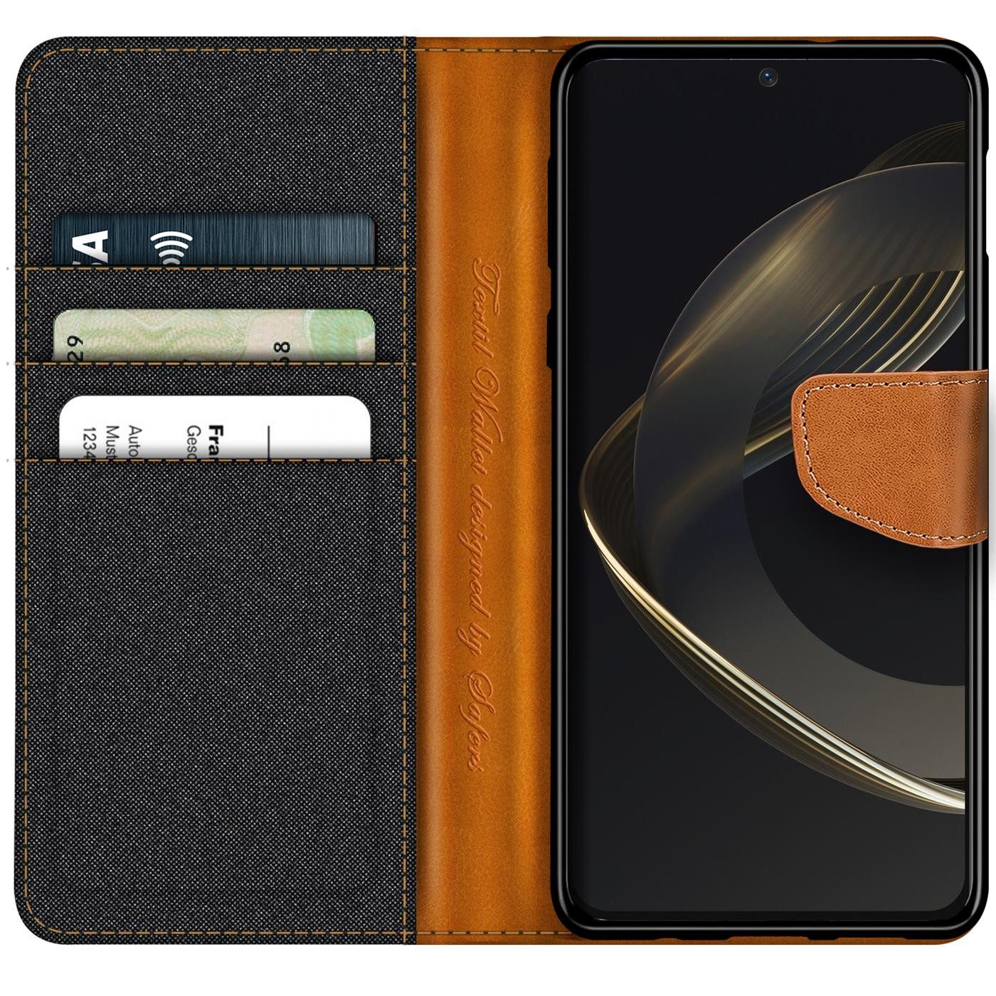 CoolGadget Handyhülle Denim Schutzhülle Flip Case für Huawei Nova 12 SE 6,67 Zoll, Book Cover Handy Tasche Hülle für Huawei Nova 12 SE Klapphülle