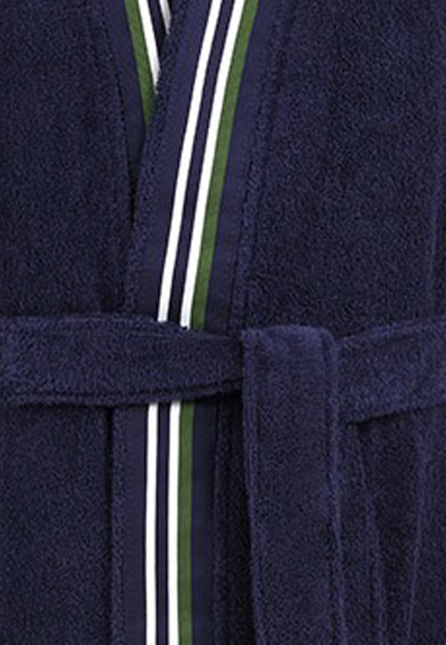 Lacoste Bademantel LCLUB, Kurzform, Frottier, Stehkragen, Gürtel, mit Label-Applikationen