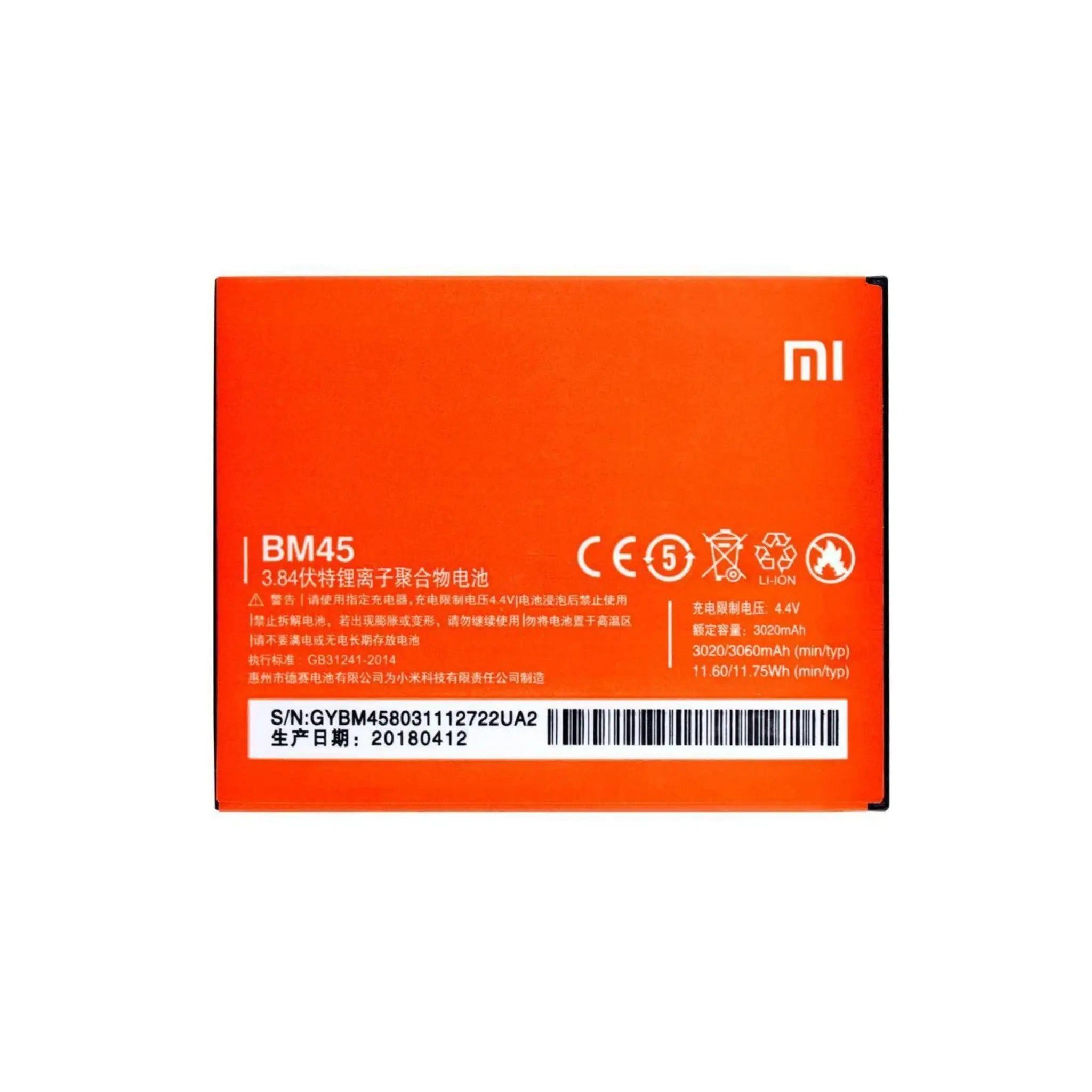 Xiaomi Xiaomi Akku BM45 Li-Ion 3.84 Volt 3020 mAh Handy-Akku