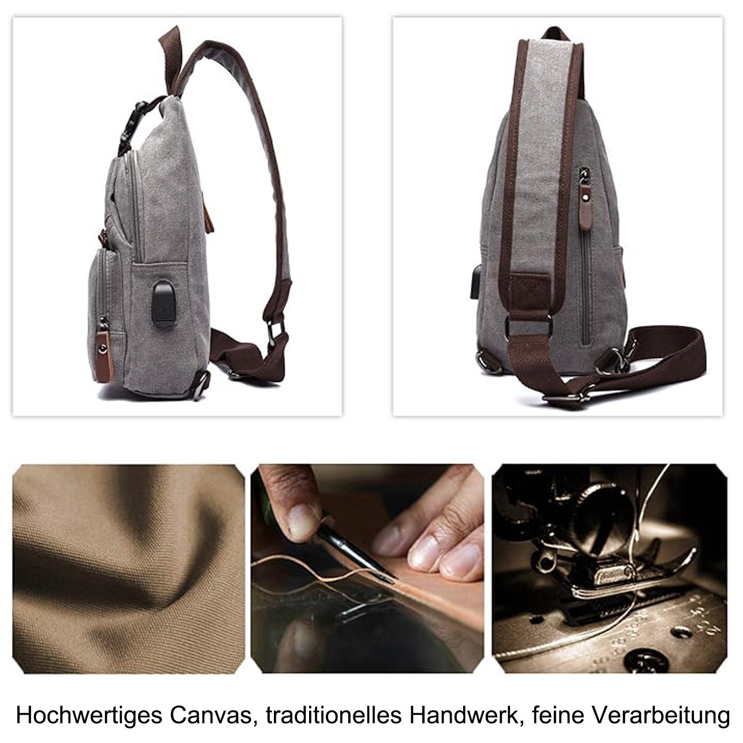 OKWISH Schultertasche Brusttasche Sling Schulter Rucksack günstig online kaufen