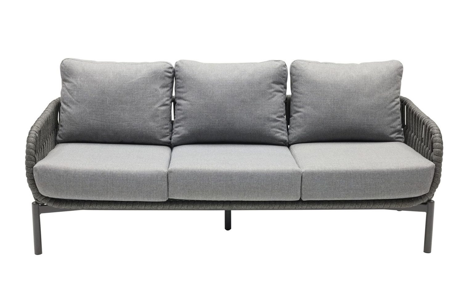 dasmöbelwerk Loungesofa Loungesofa Malte 3-Sitzer Gartensofa mit Polster Relaxsofa Anthrazit
