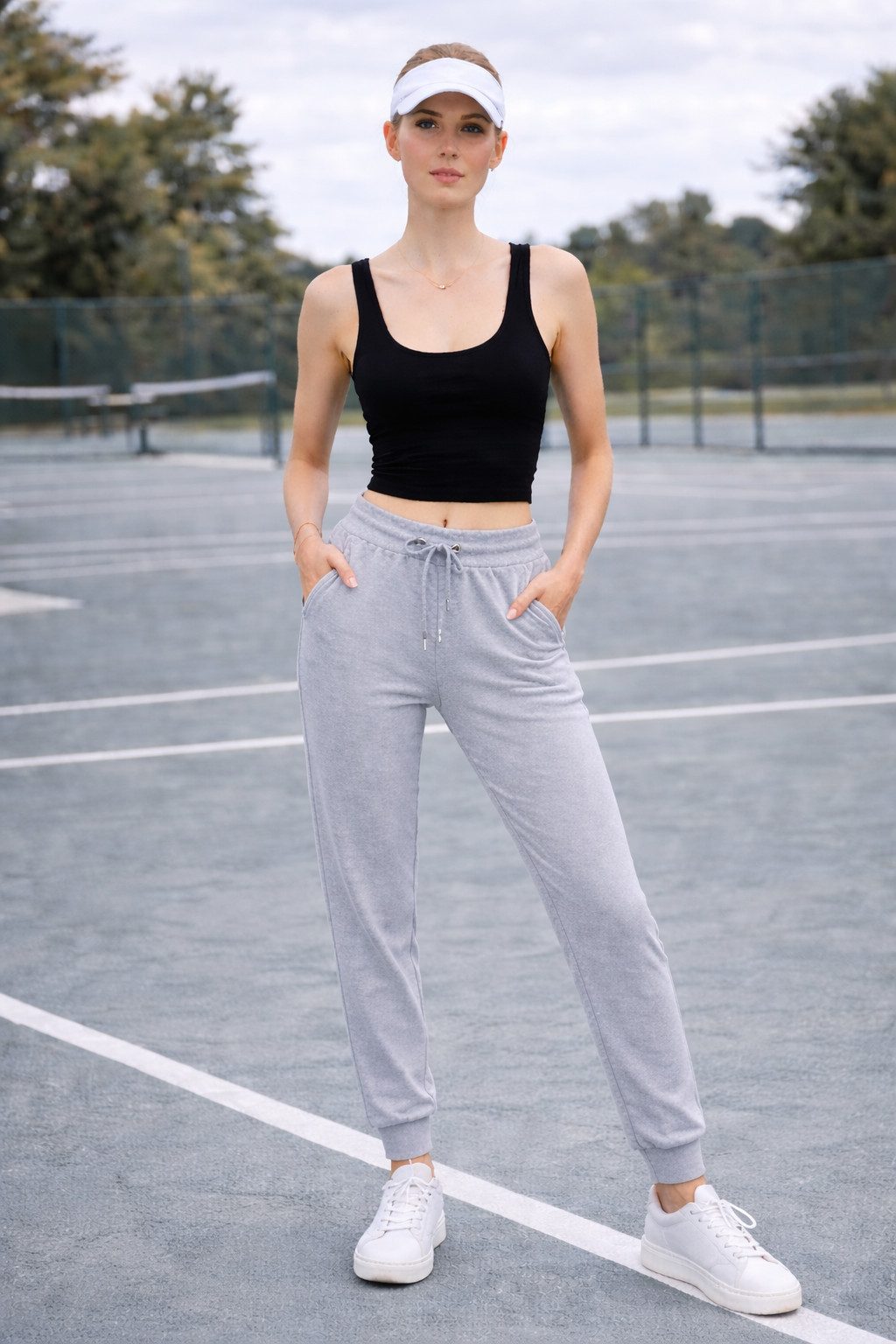 R-CAMP Jogginghose Jogginghose Damen Slim Fit Freizeithose Frauen (Packung, 1-tlg., Jogginghose für Damen) Baumwolle Sweathose