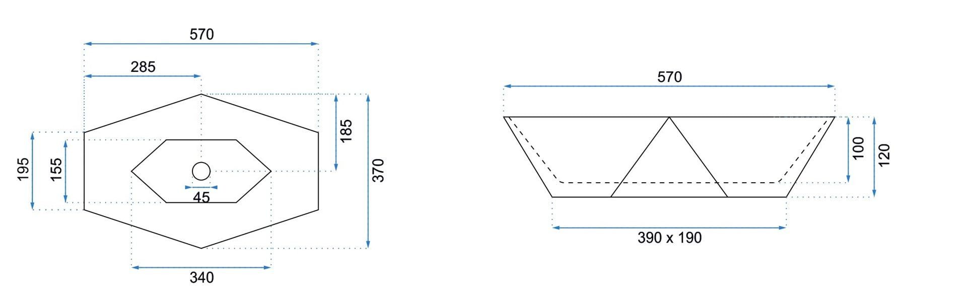 GTM Design Aufsatzwaschbecken ORYGINAL Modern Waschbeckenm günstig online kaufen