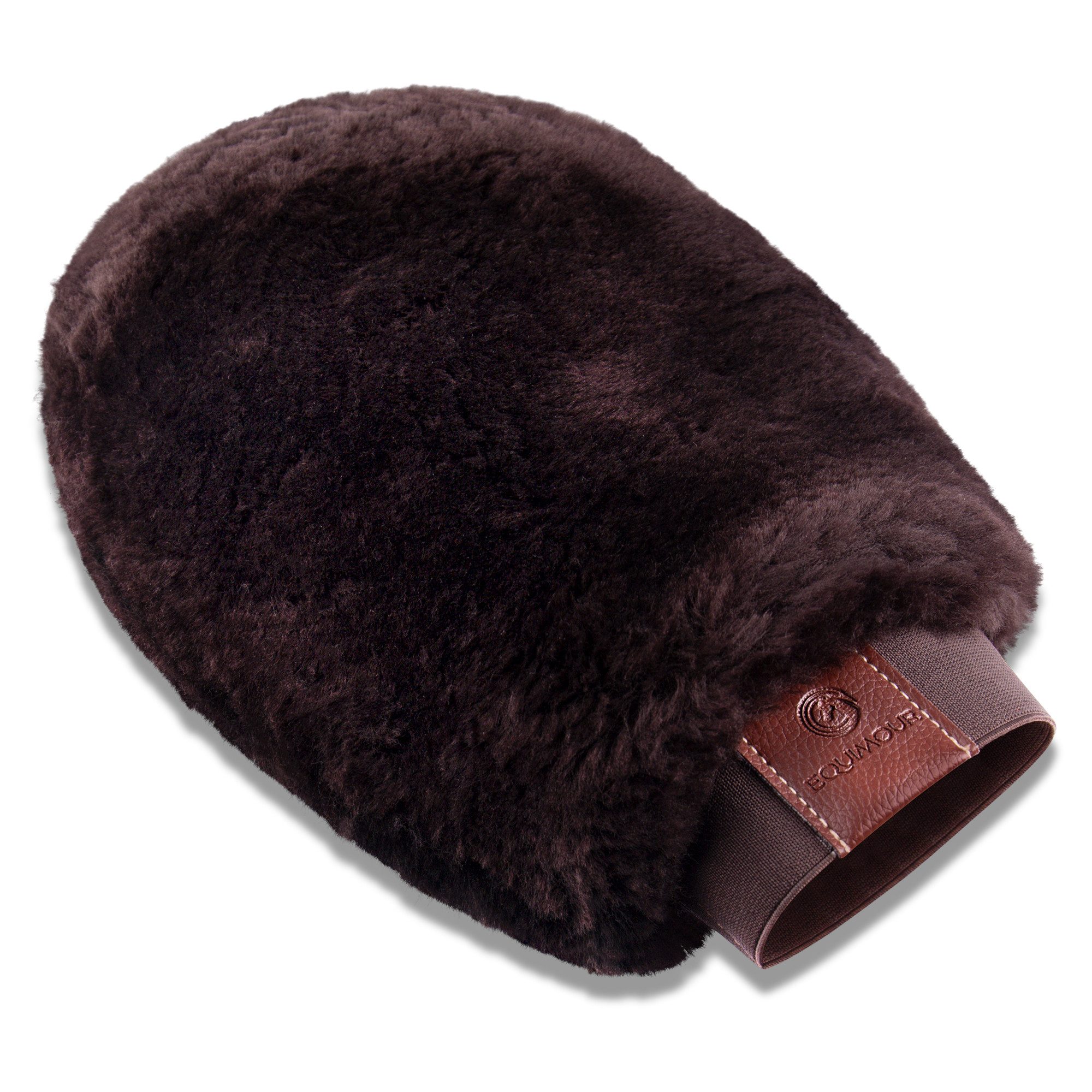 Equimour Fellpflegehandschuh aus feinem Lammfell für sanftes Finish, (1-tlg), feines Lammfell, elastischer Bund von Equimour