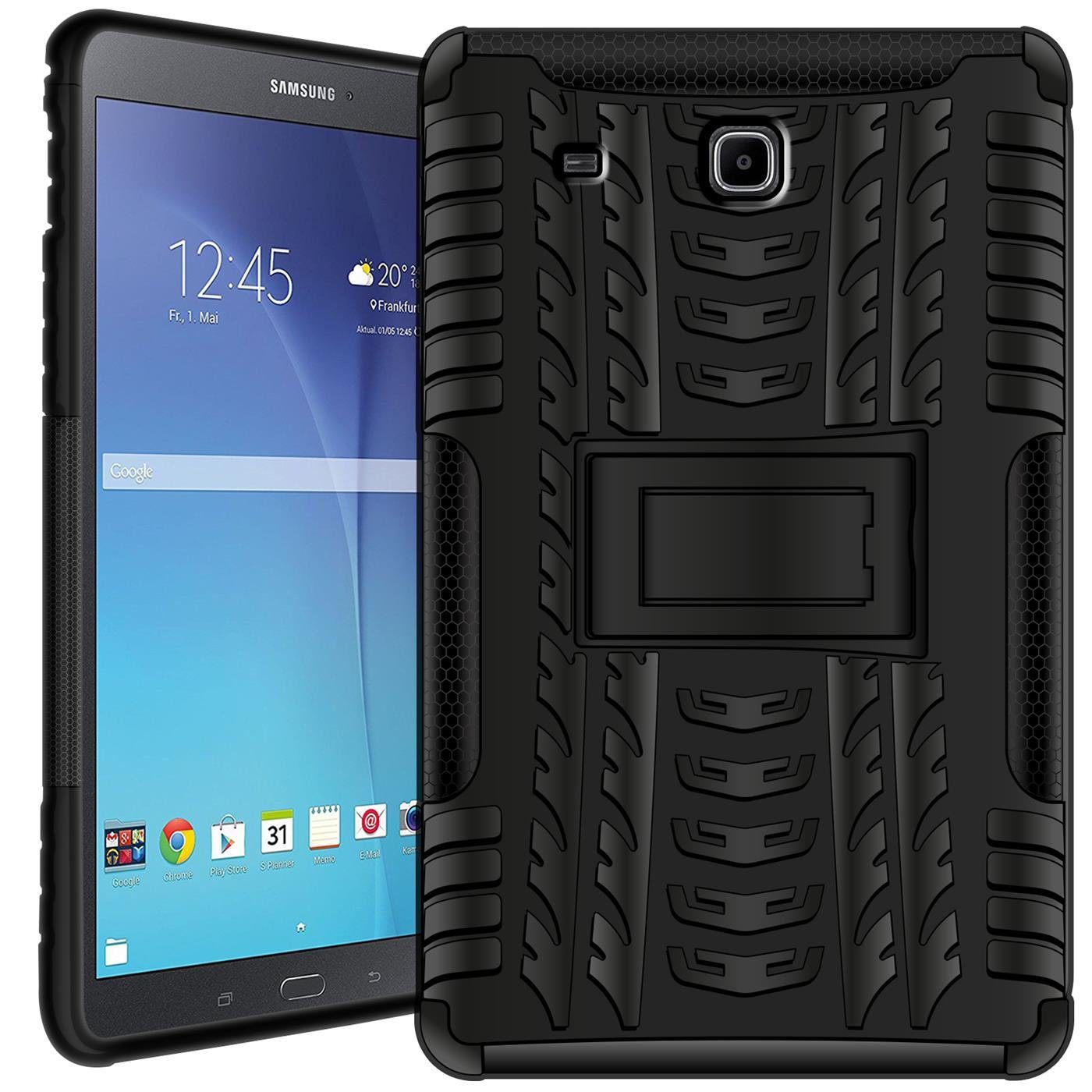 CoolGadget Tablet-Hülle Hybrid Outdoor Hülle 9,6 Zoll, Hülle massiv robuste  Outdoor Schutzhülle für Samsung Tab E Tablet Back Case