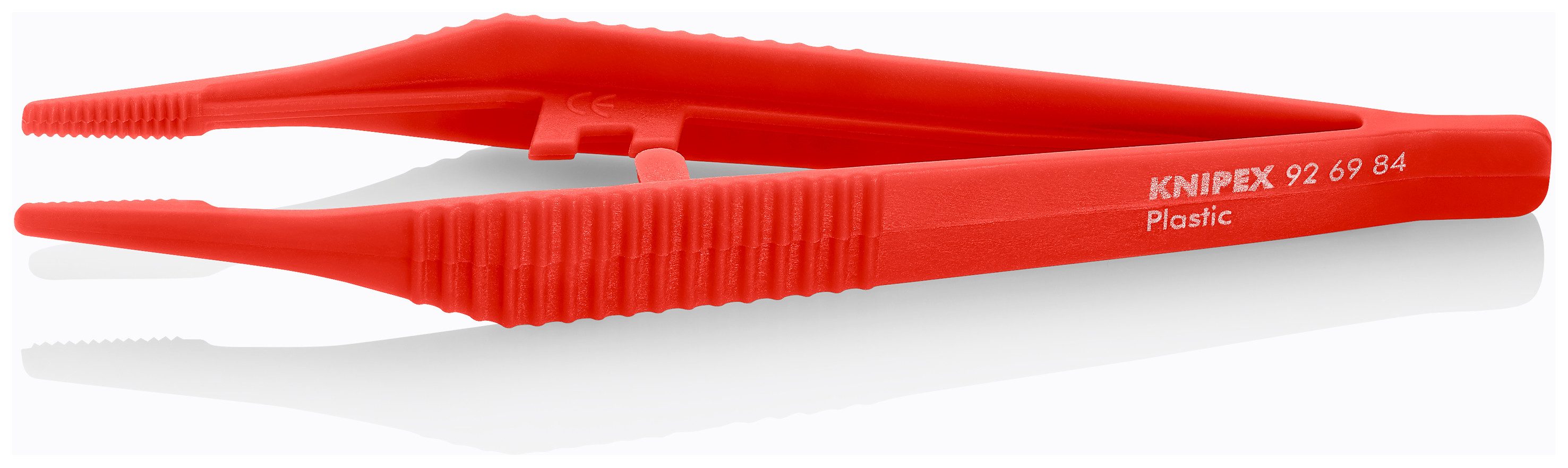 Pinzette KNIPEX 92 69 84 Kunststoffpinzette 129 mm gerade gezahnt