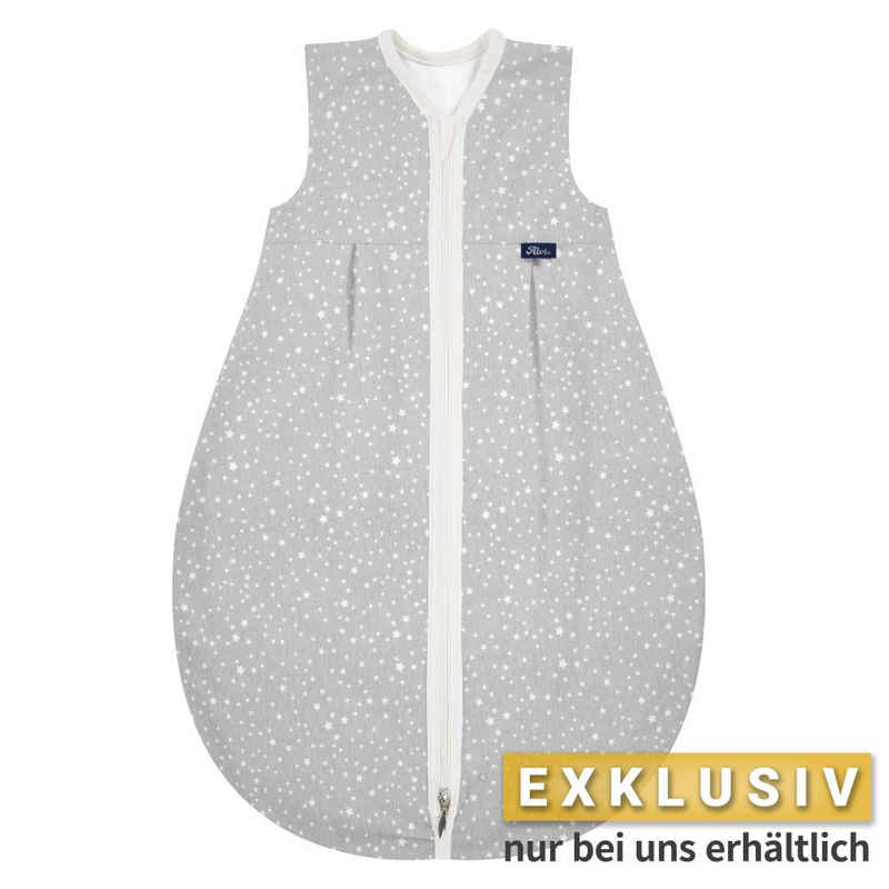 Alvi® Schlafsack Mäxchen Light - Jersey - Sternenhimmel, Baby Sommer Schlafsack ohne Ärmel Gr. Gr. 70 - 100% Baumwolle