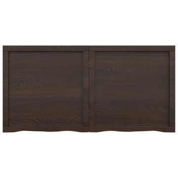 furnicato Tischplatte Dunkelbraun 120x60x(2-6)cm Massivholz Eiche