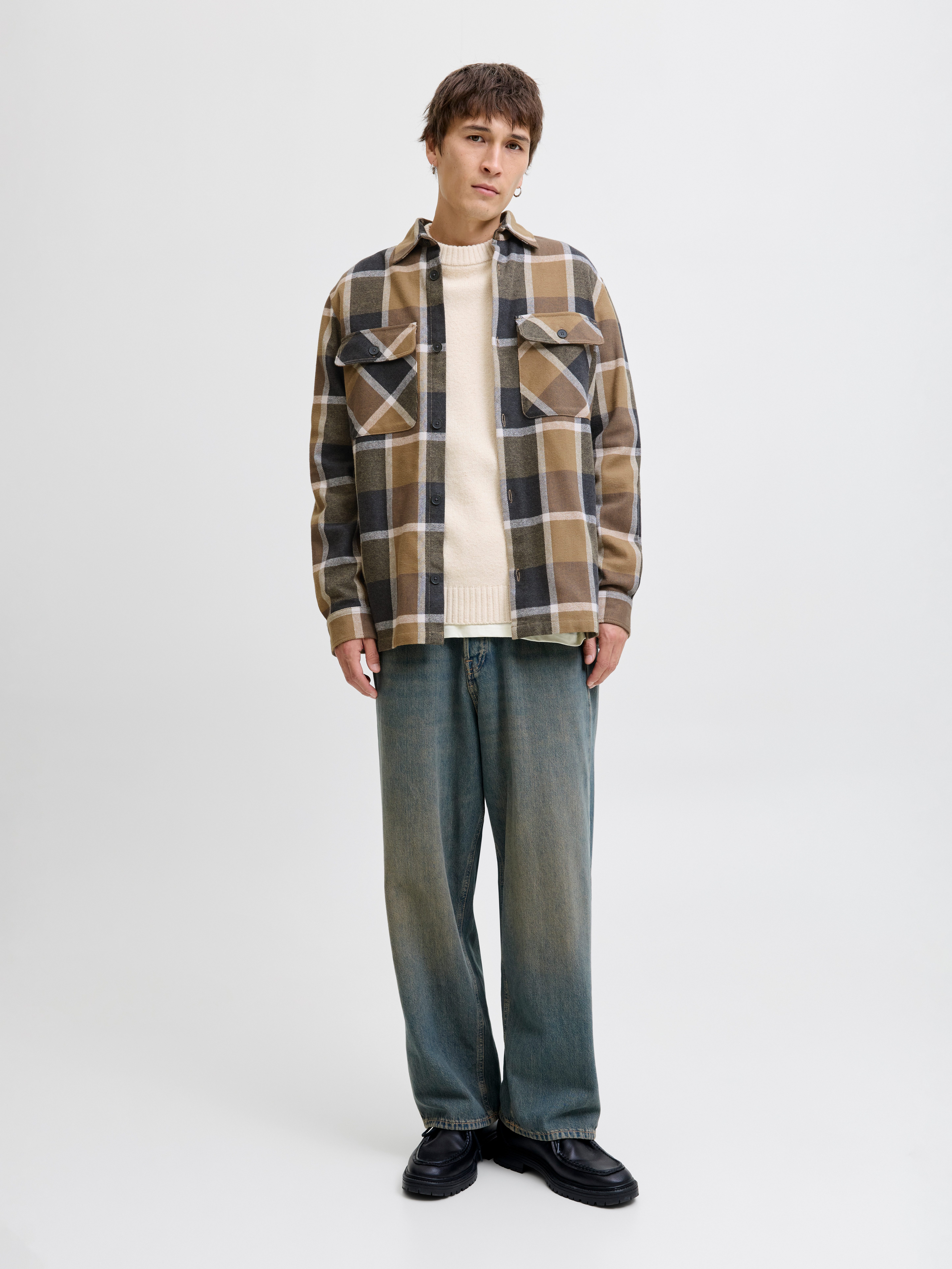 Jack & Jones Langarmhemd JPRRAYLE MELANGE CHECK L/S OVERSHIRT SN – Bild 4 von 5