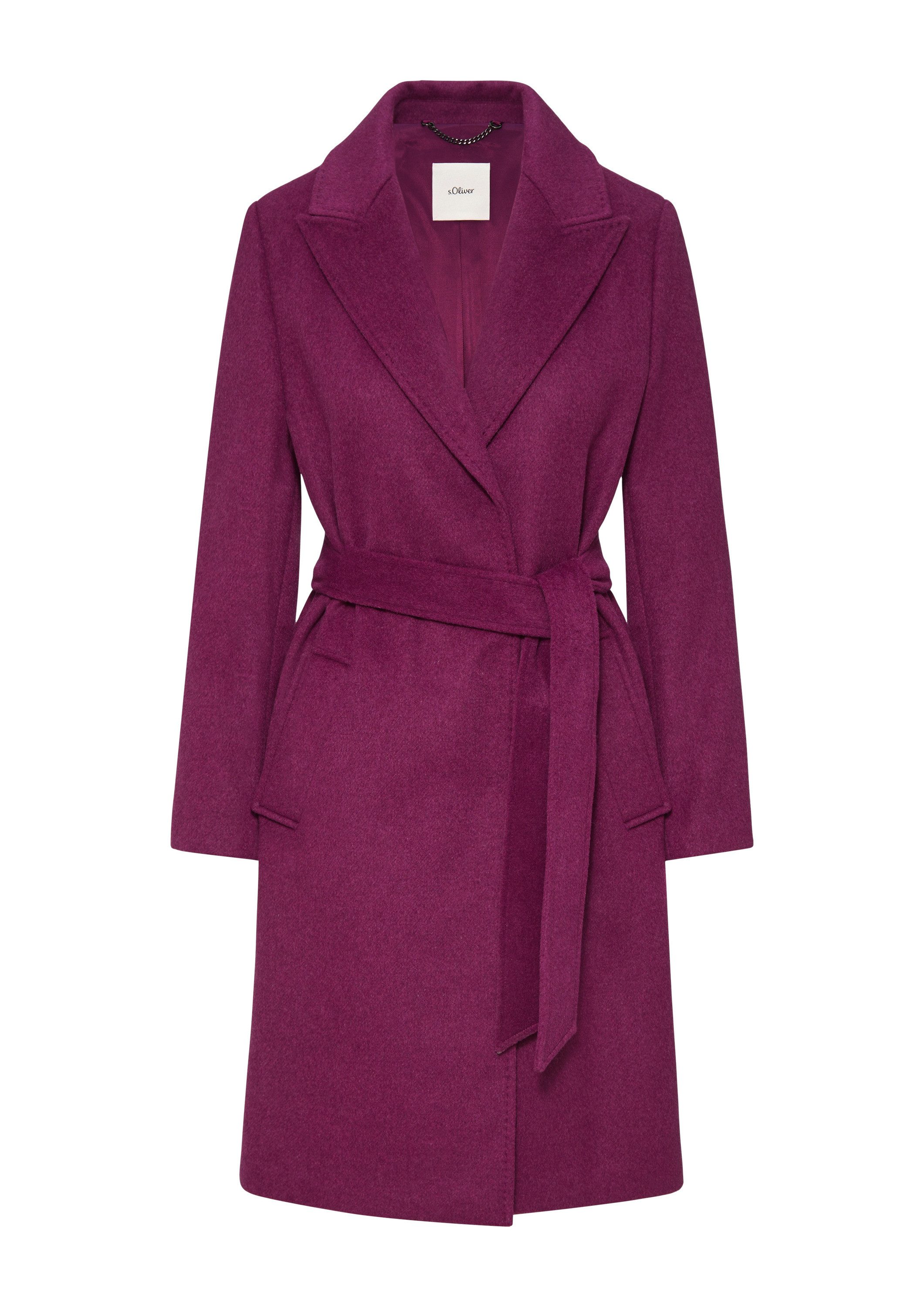 s.Oliver Funktionsmantel Outdoor-Mantel Mantel aus Wollmix mit Druckknöpfen günstig online kaufen