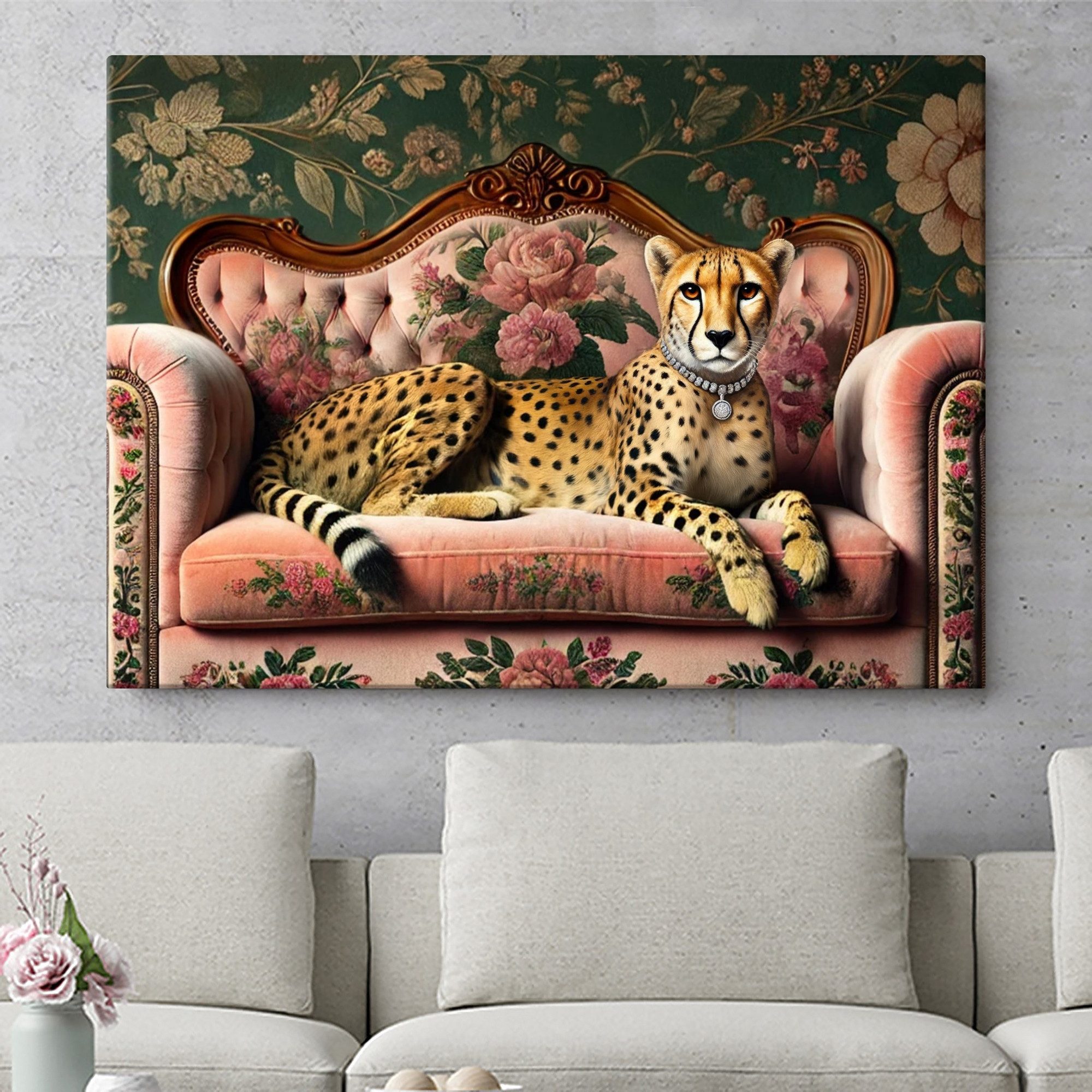 Artmazing Leinwandbild Royal Cheetah, Royal Cheetah, gesp. auf FSC Echtholz-Keilrahmen, in versch. Größen