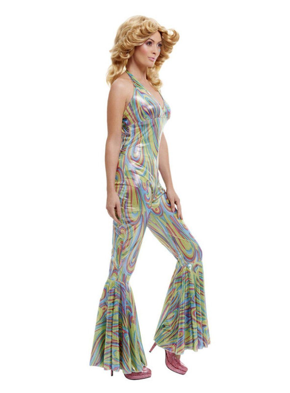 Smiffys Kostüm Disco Darling Jumpsuit für Frauen, Heißer Dress für heiße Di günstig online kaufen