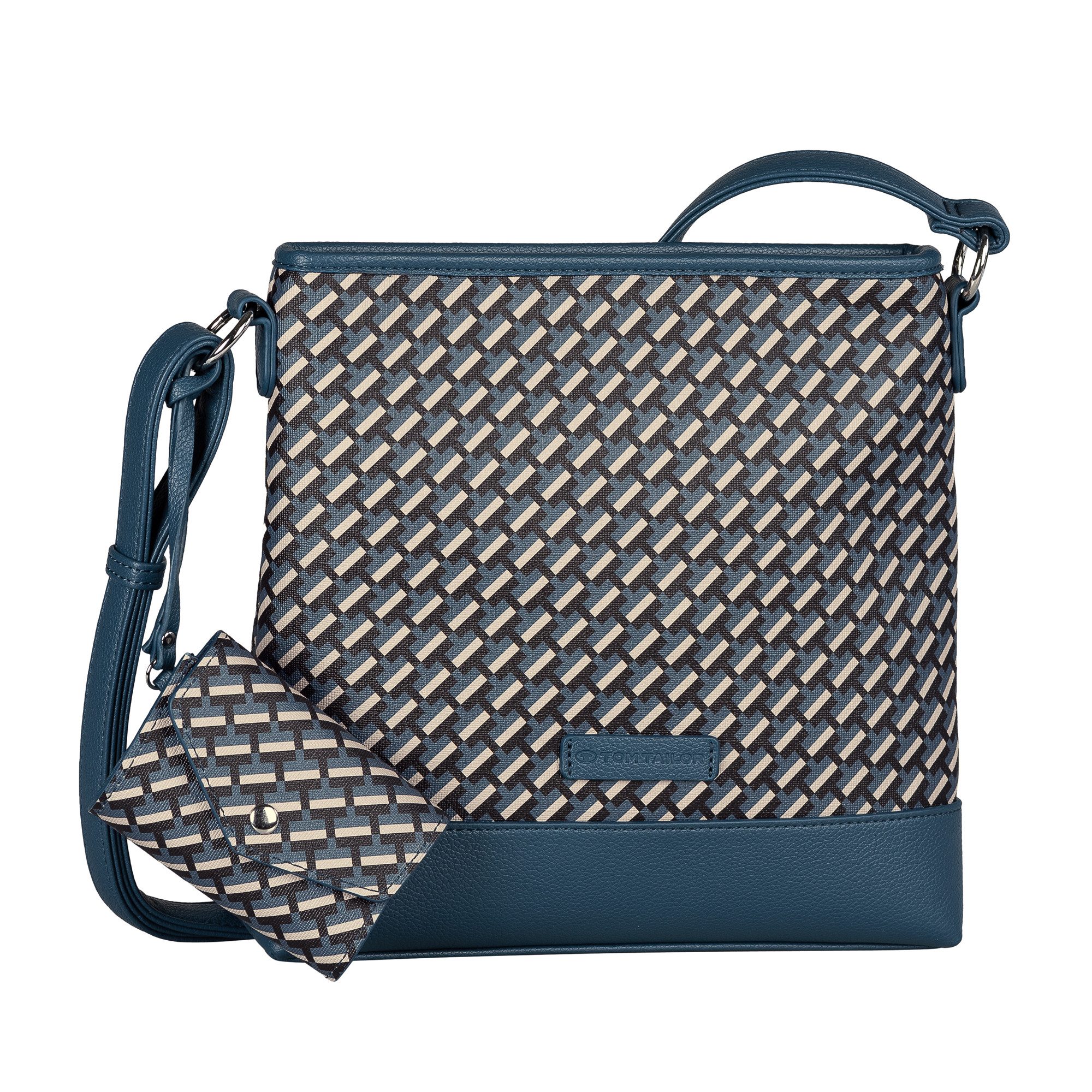 TOM TAILOR Umhängetasche Xenia (Set, Mit abnehmbarer Außentasche), Damen Schultertasche, Handtasche mit buntem Kontrastdruck