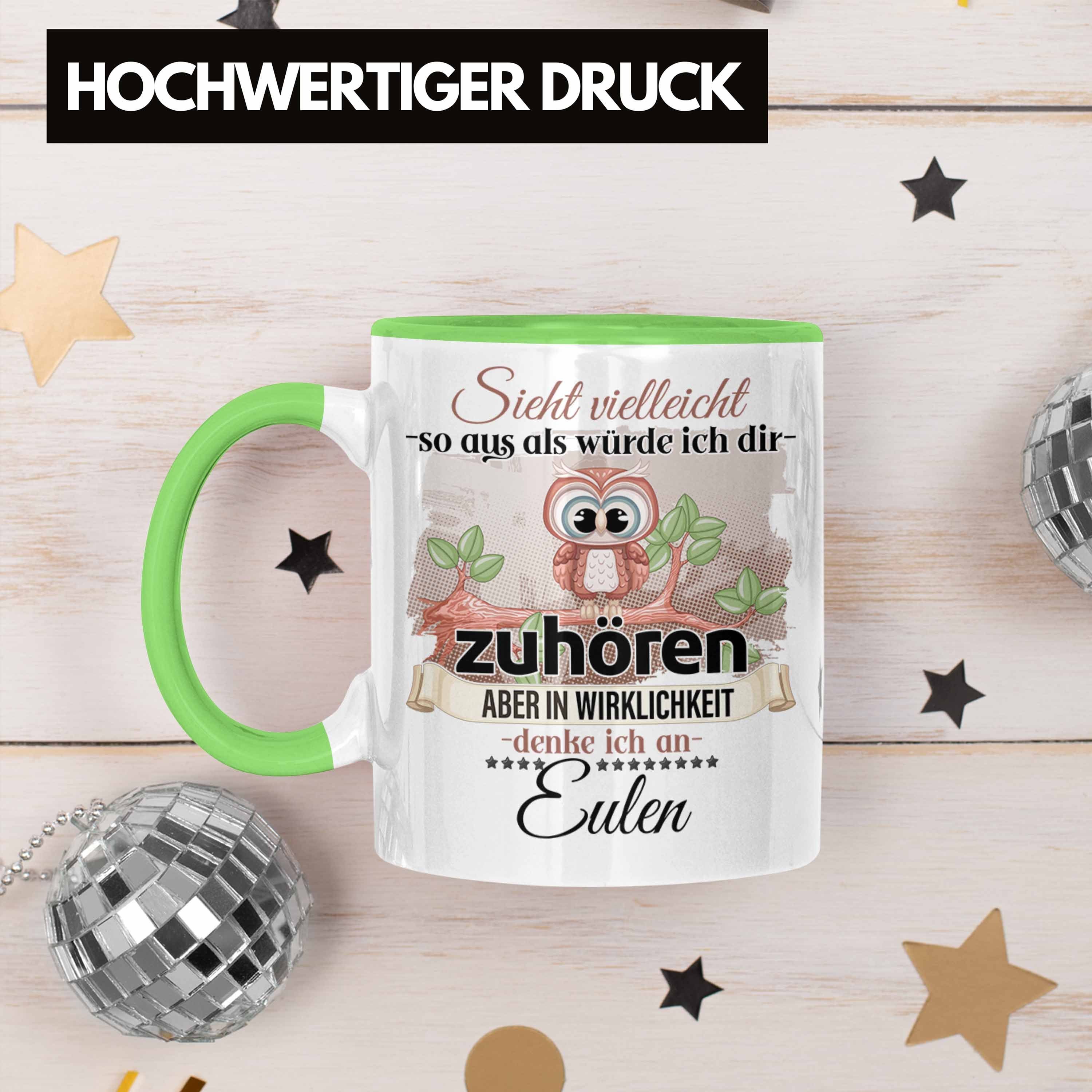 Eulen Liebhaber Eulen Grün Geschenkidee Trendation Lustige Tasse Geschenk - Trendation Tasse