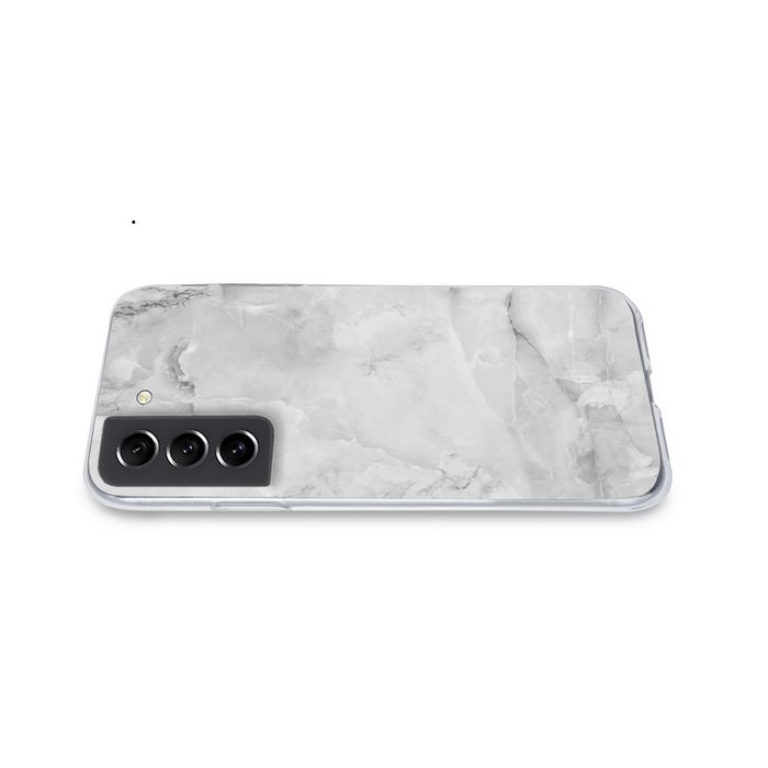 MuchoWow Handyhülle Marmor - Stein - Weiß - Grau - Marmoroptik Phone Case Handyhülle Samsung Galaxy S21 FE Silikon Schutzhülle CQ10957