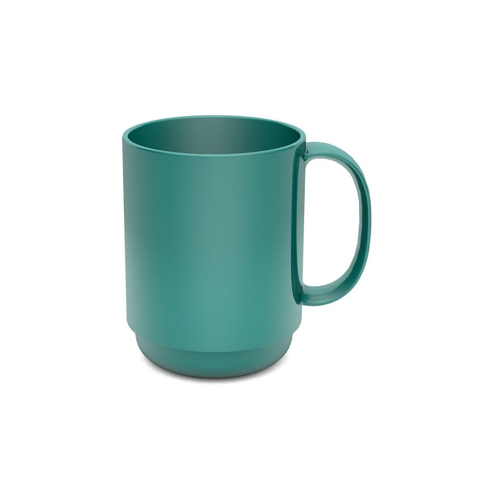 Ornamin Becher Großer Henkelbecher Klassik Plus, Mehrwegbecher l Campingbecher l Stapelbar l Wiederverwendbar