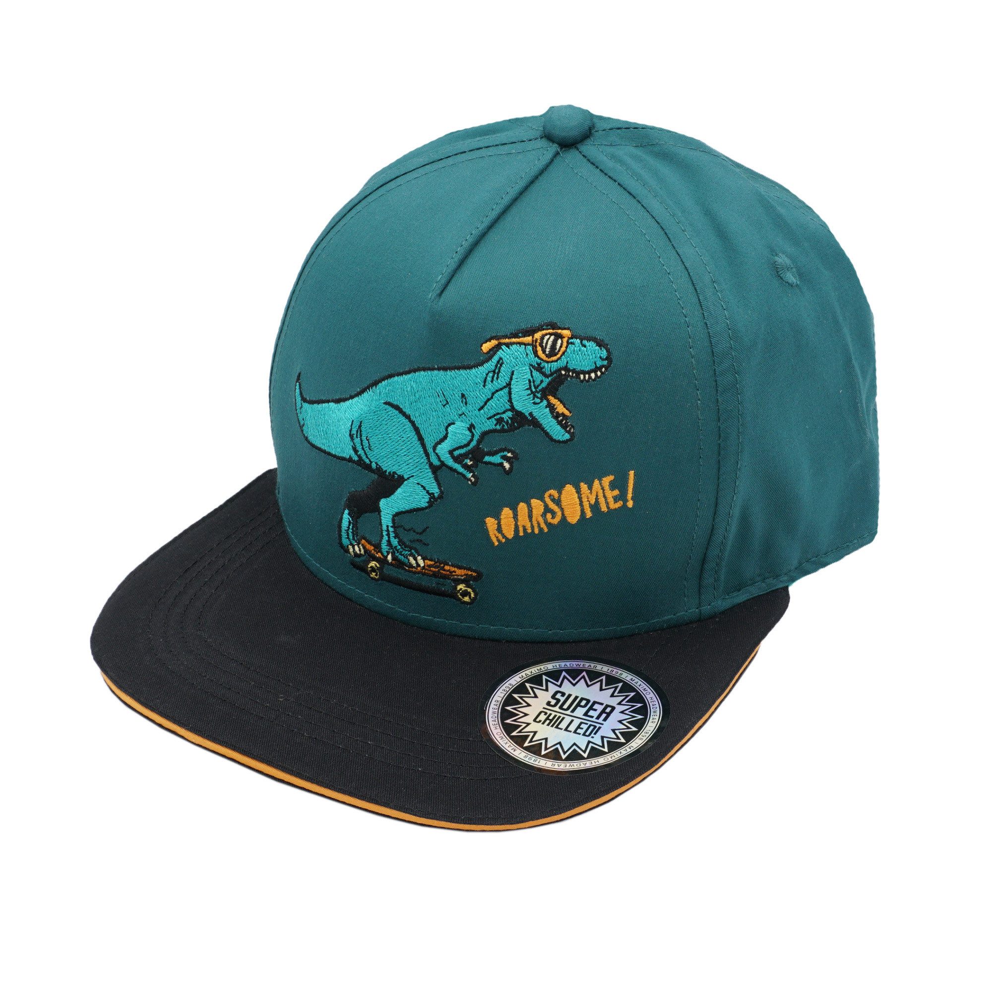 MAXIMO Flat Cap KIDS BOY-Cap Roarsome snap-back Verschluß (1-St)
