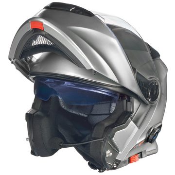 rueger-helmets Motorradhelm RS-983 Bluetooth Klapphelm Motorradhelm Conzept Motorrad Modular Helm ruegerRS-983 COM Titanium XS