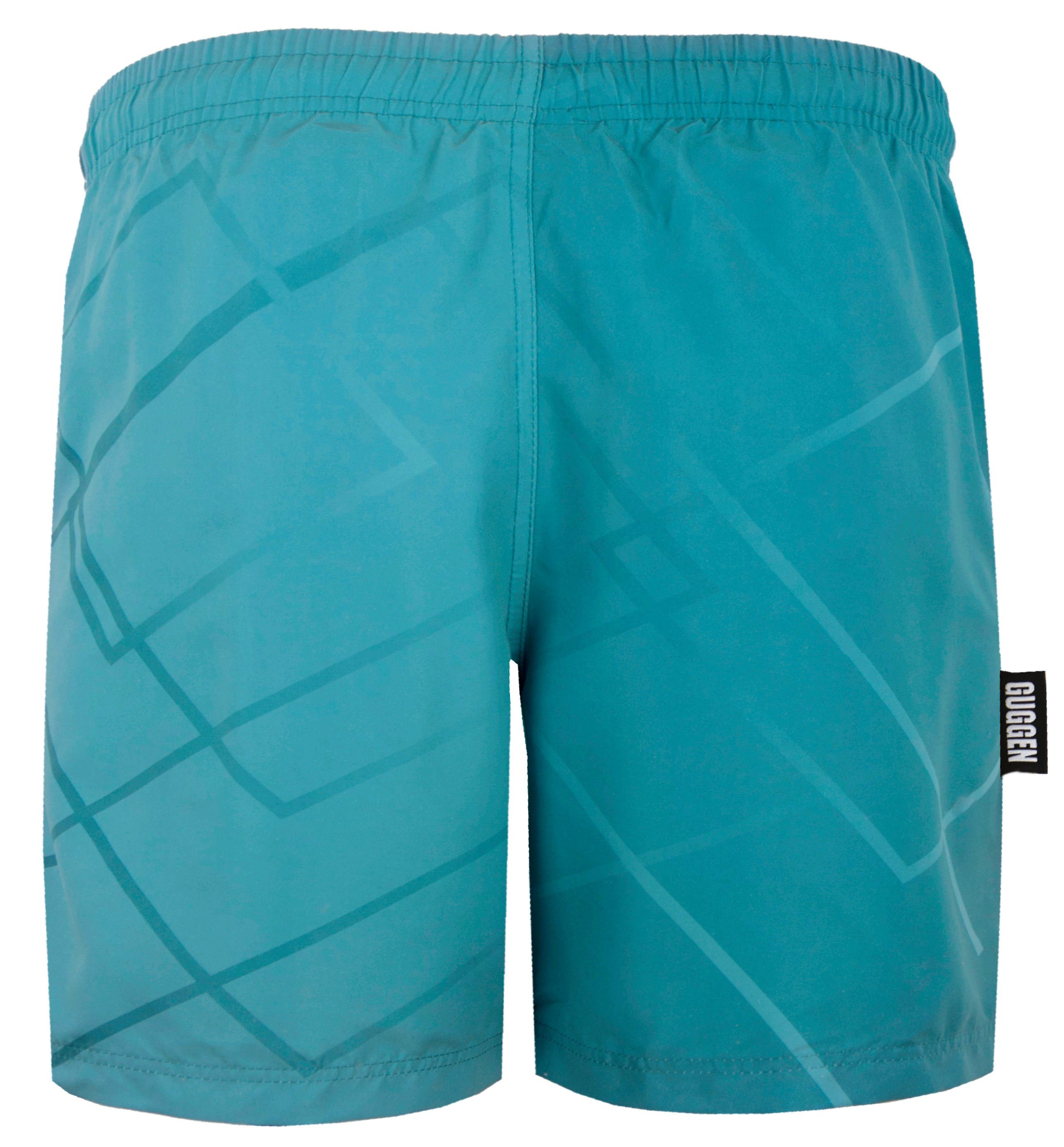 GUGGEN Mountain Badehose Badehose Herren Kordelzug Schnelltrocknende blaues Schnelltrocknende kariertes Muster Badeshorts mit Badeshorts Kordelzug