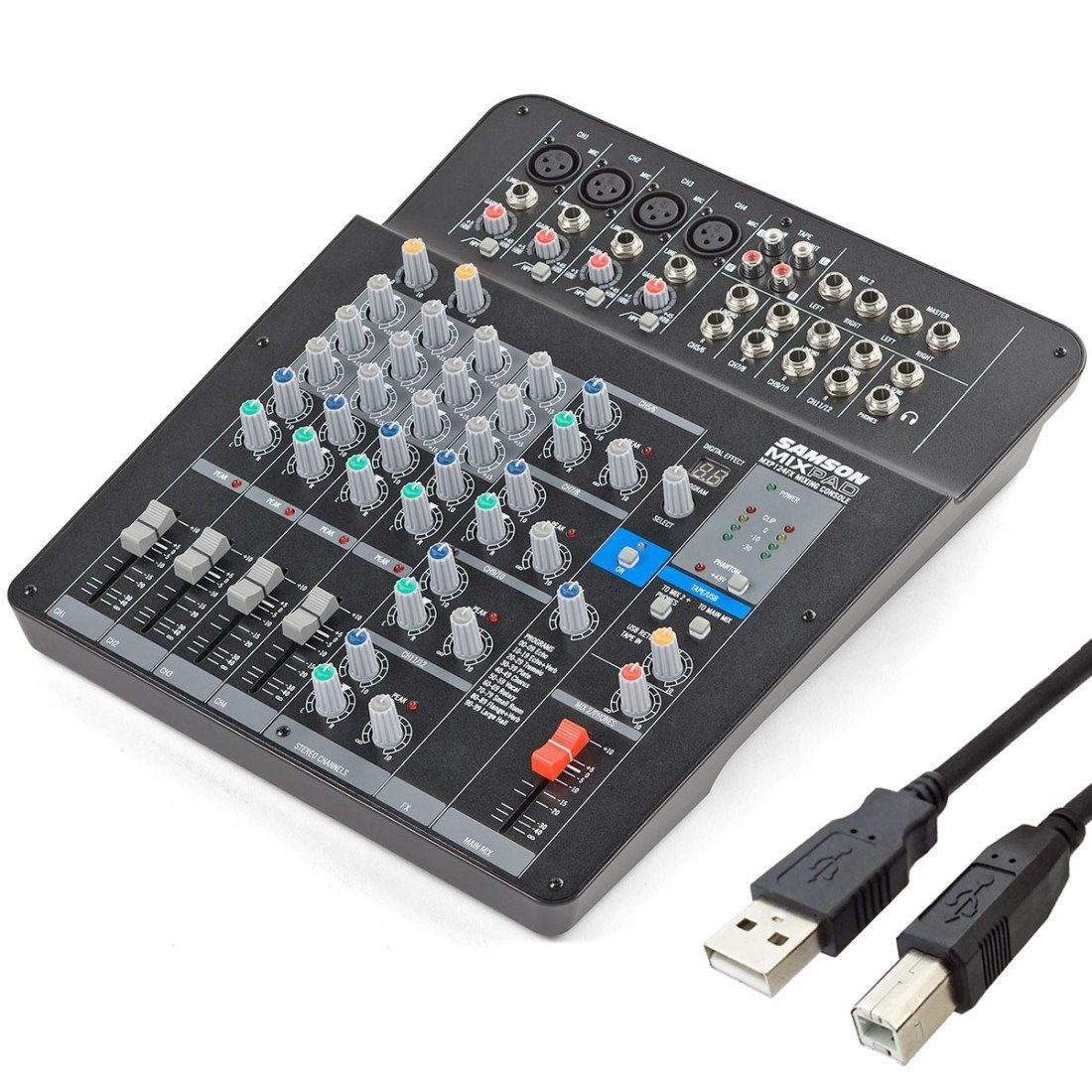 Samson Mischpult Samson Mixpad MXP124FX USB Mischpult mit USB-Kabel