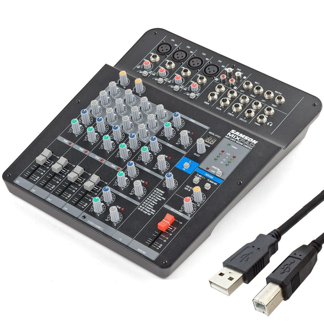 Samson Mischpult Mixpad MXP124FX USB mit USB-Kabel