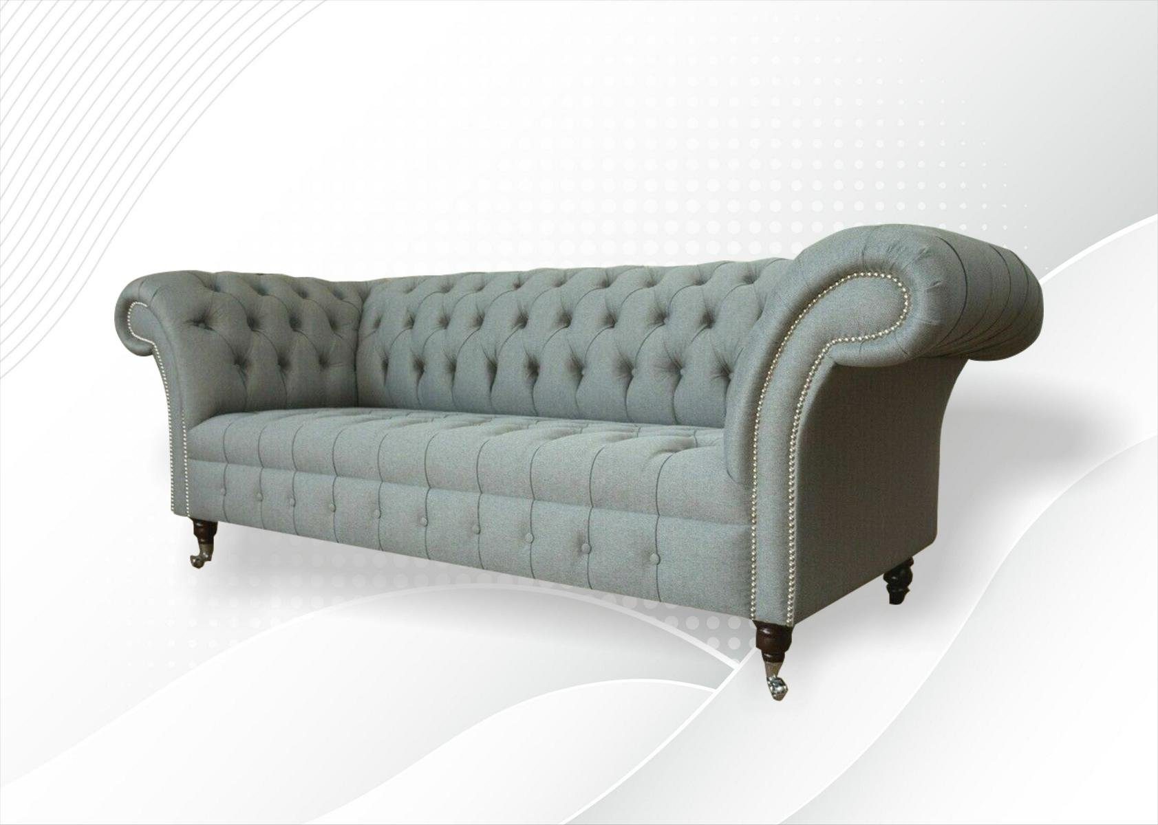 cm 225 Design Chesterfield Chesterfield-Sofa, Couch Sofa JVmoebel 3 Sitzer Sofa