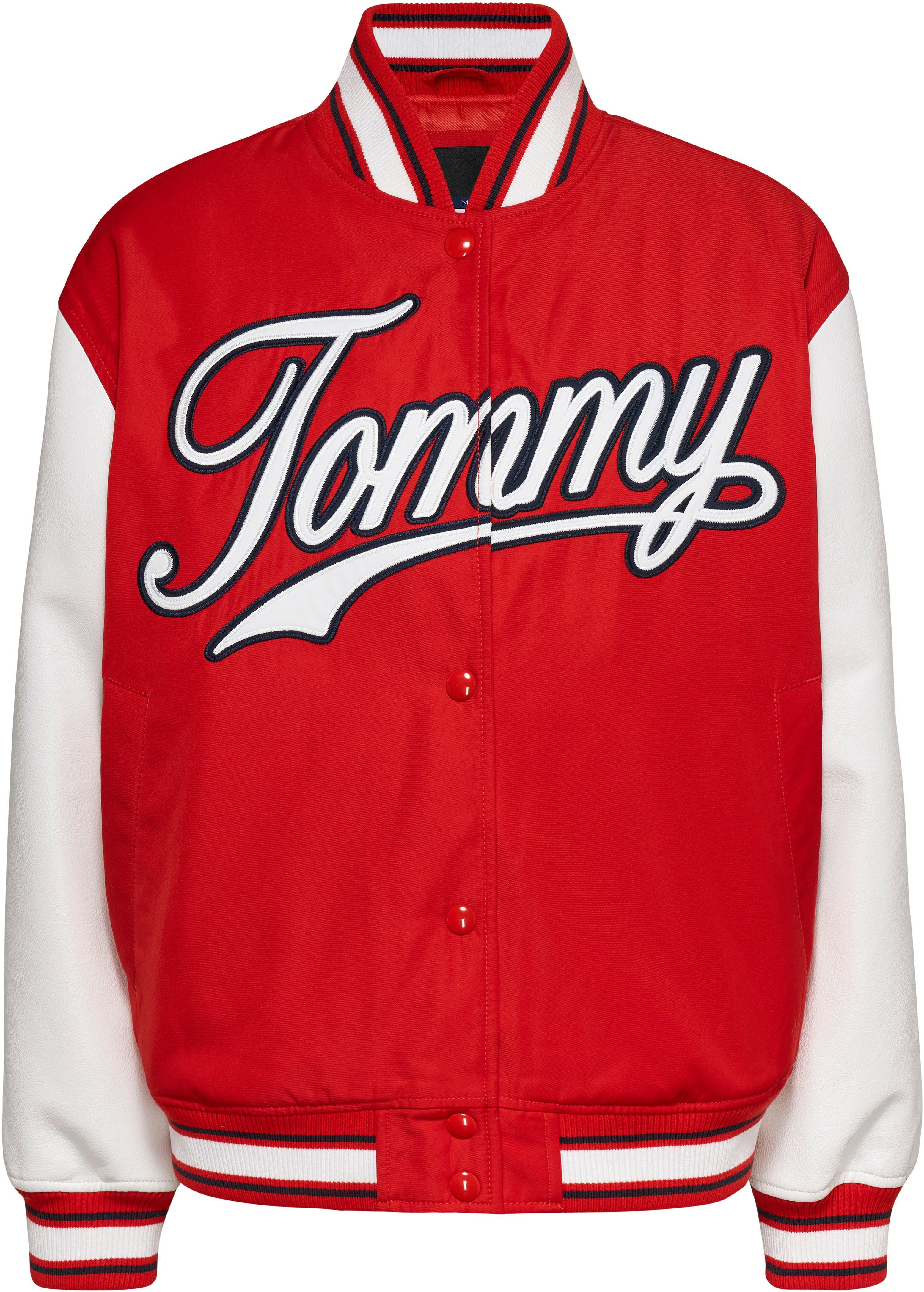 Tommy Jeans mit Collegejacke Jeans Markenlabel Tommy