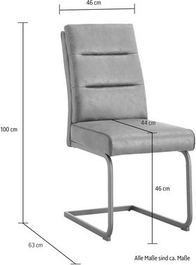 Duo Collection Freischwinger Marga Freischwinger, 2er- Set (Set, 2 St), extra Polsterung mit Taschenfederkern, Fußgleiter für die Sicherheit