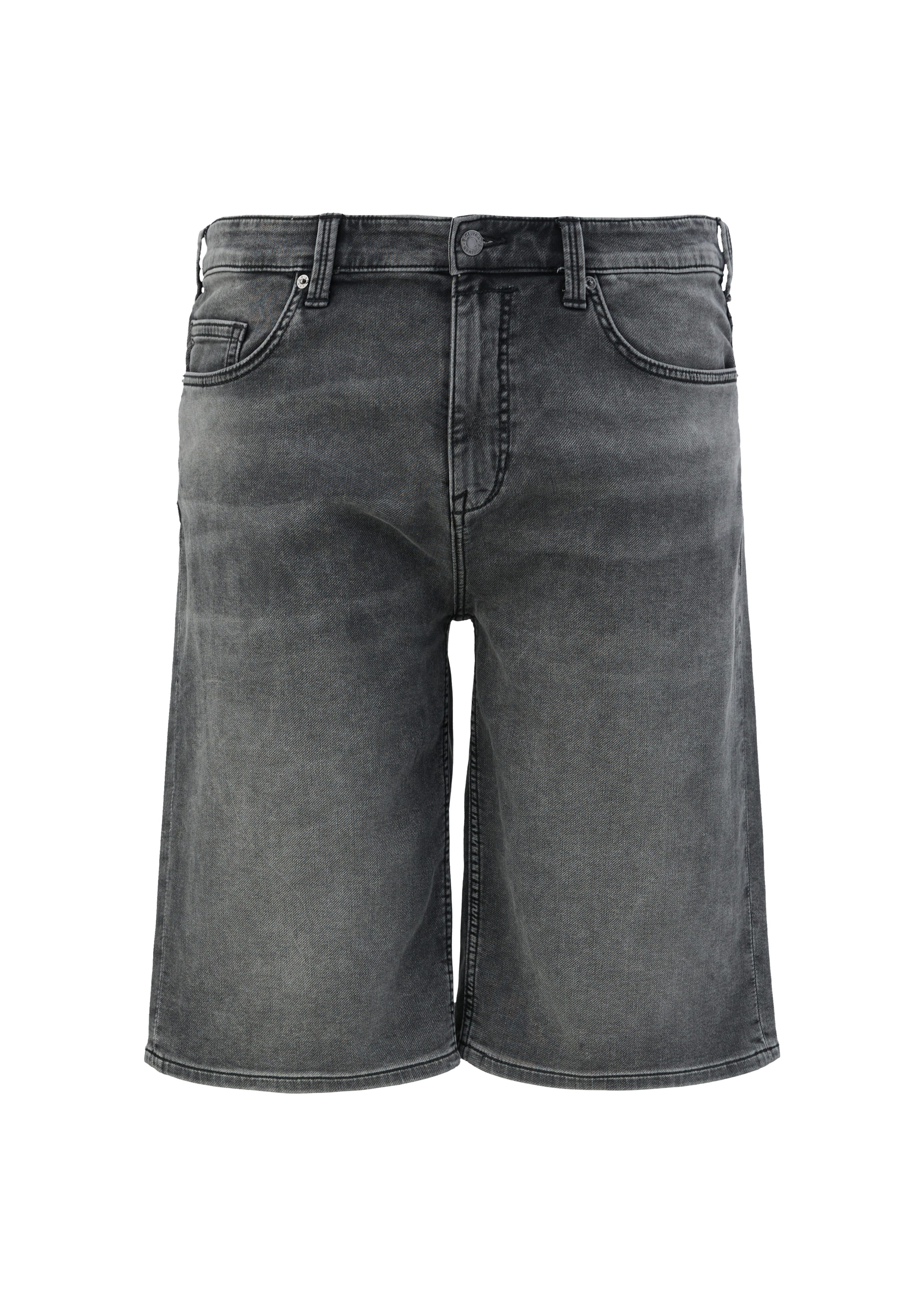 Straight steingrau Jeans-Shorts Relaxed Rise Casby / s.Oliver Leg Jeansshorts / Fit Mid /